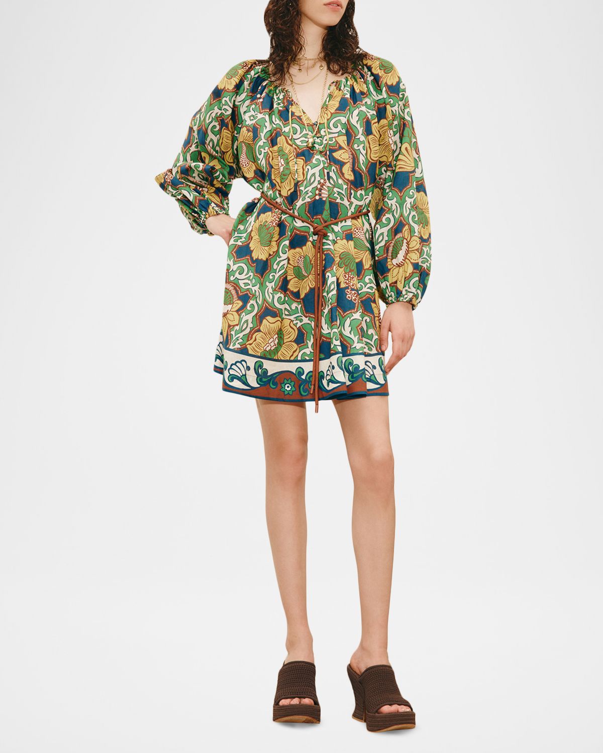 ALEMAIS Liana Belted Mini Dress