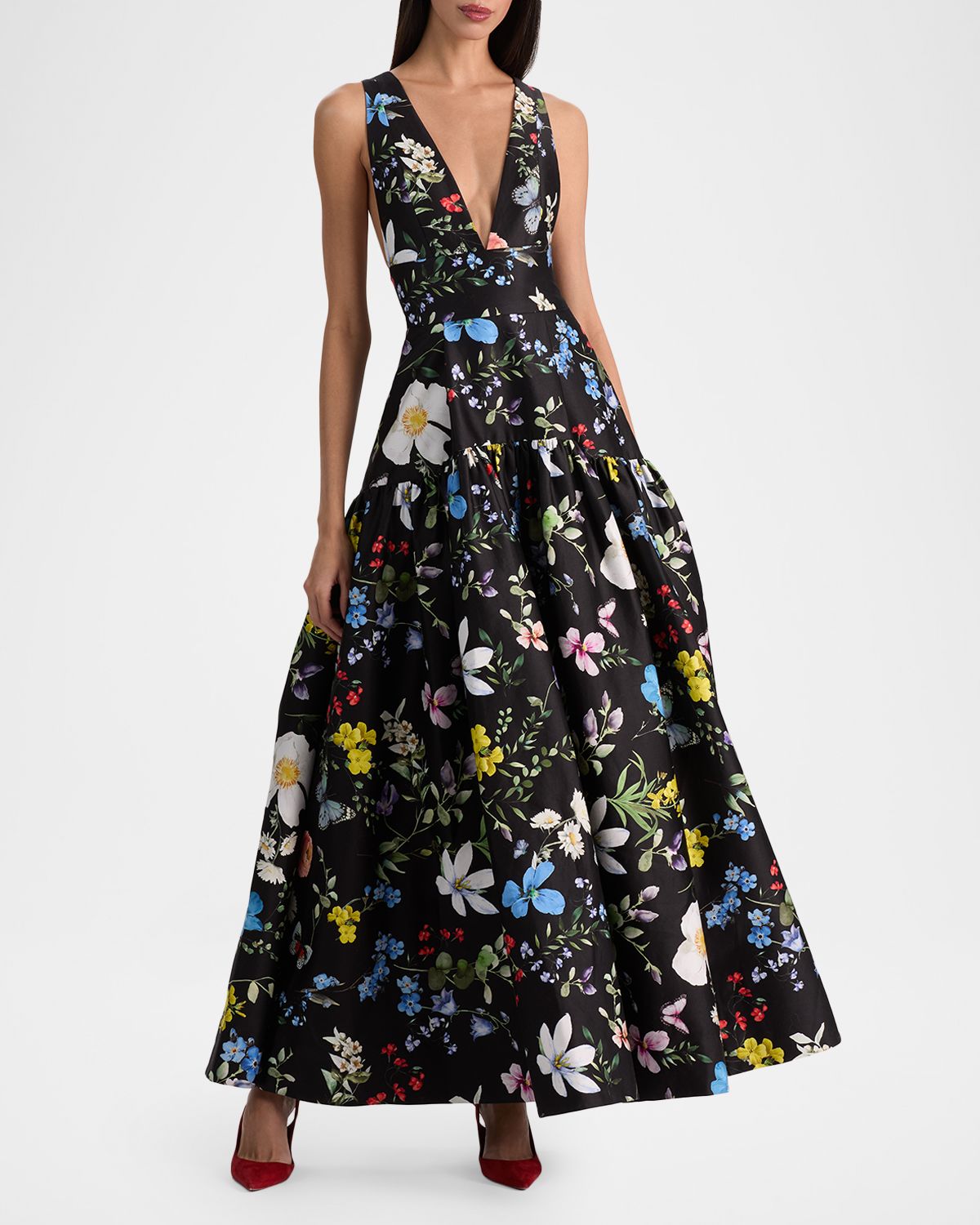 ALICE + OLIVIA Lila Structured Maxi Dress