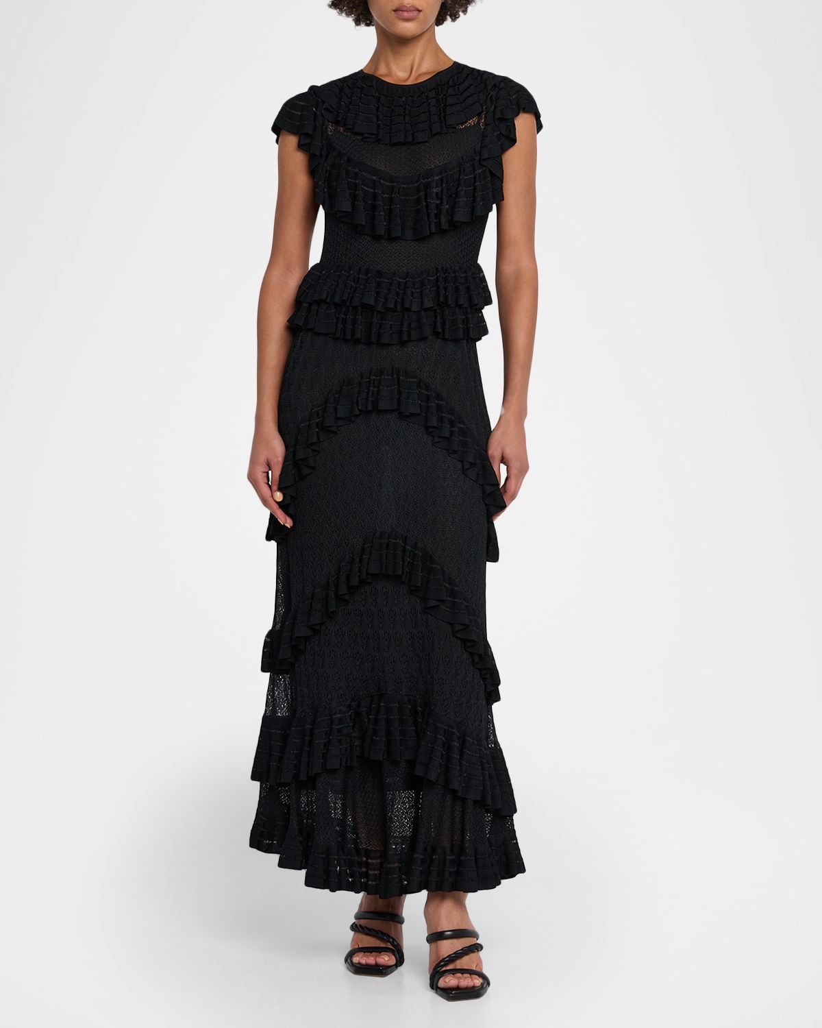 Ulla Johnson Magnolia Ruffled Knit Maxi Dress