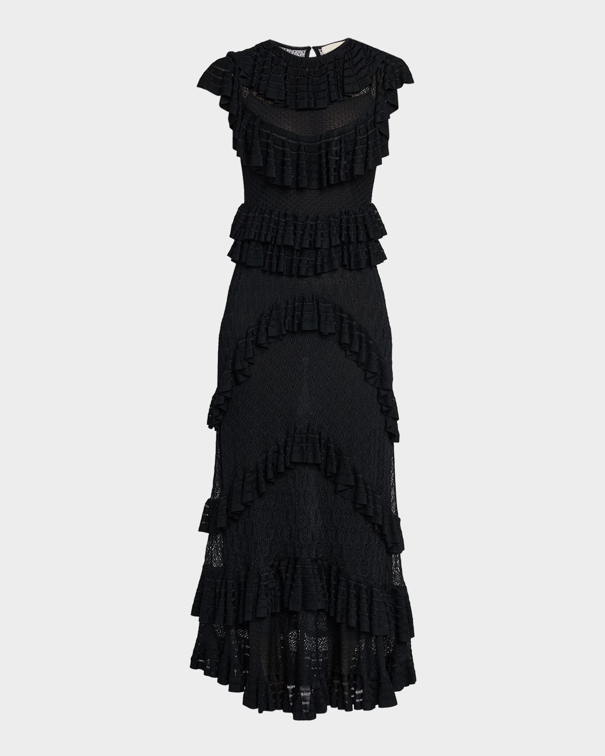 Ulla Johnson Magnolia Ruffled Knit Maxi Dress