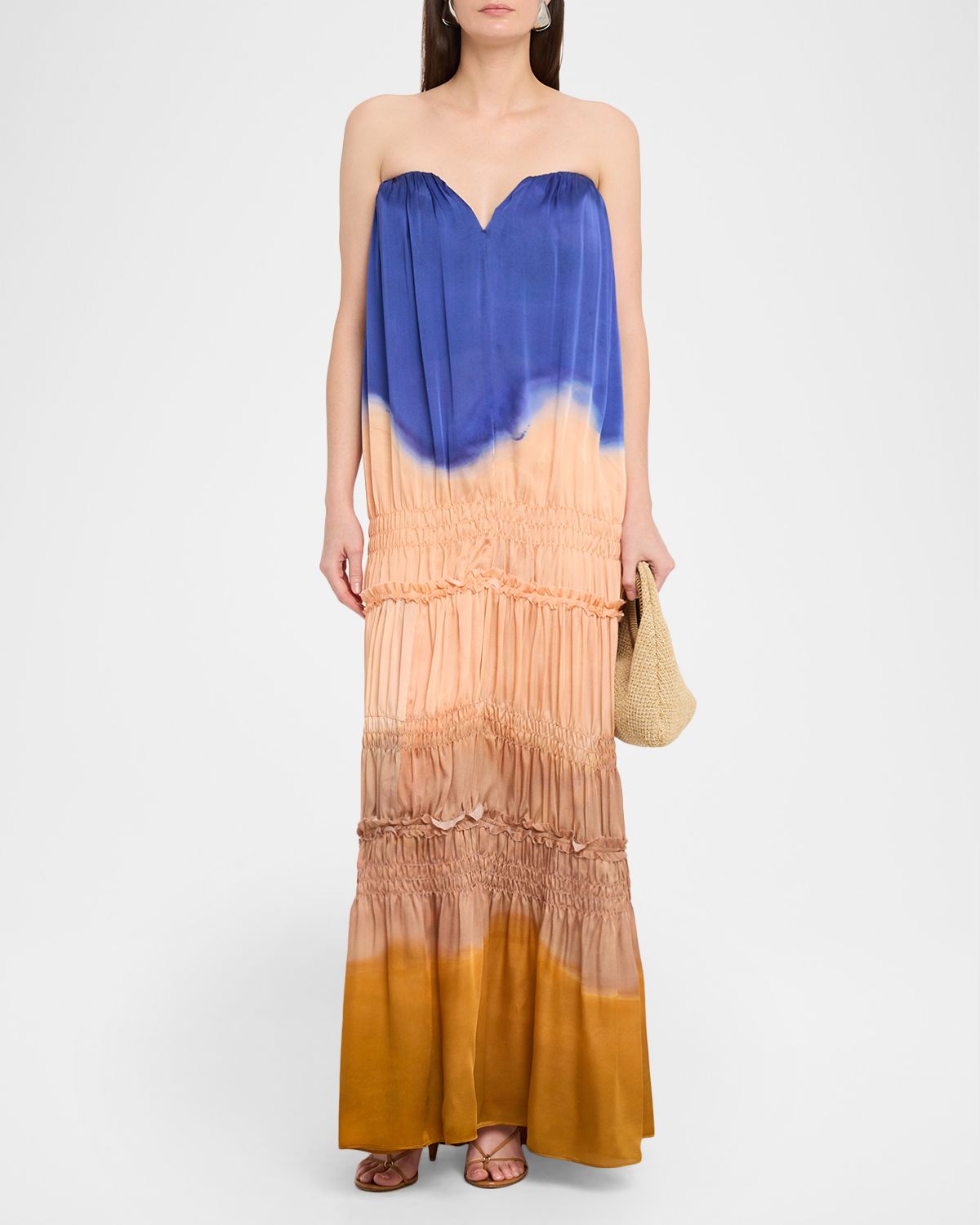 Ulla Johnson Veil Strapless Silk-Chiffon Gown