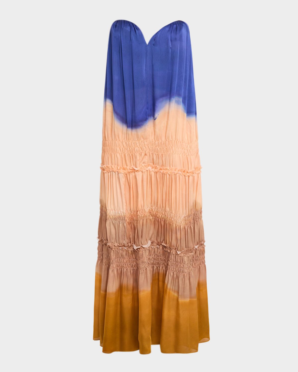 Ulla Johnson Veil Strapless Silk-Chiffon Gown