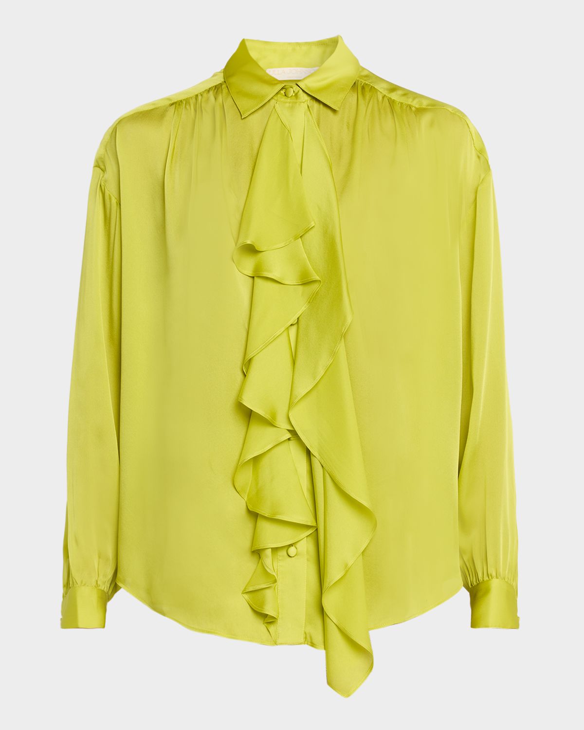 Ulla Johnson Gesture Silk-Chiffon Ruffle Blouse