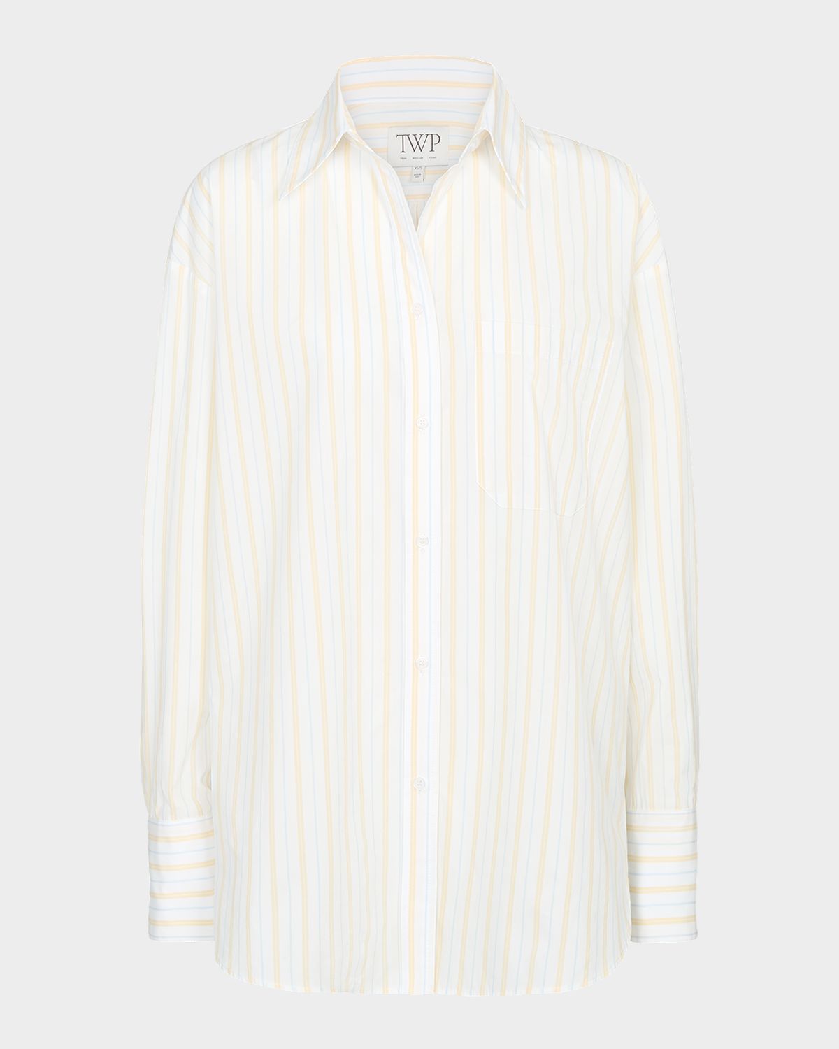 TWP Big Joe Striped Cotton Button-Front Shirt