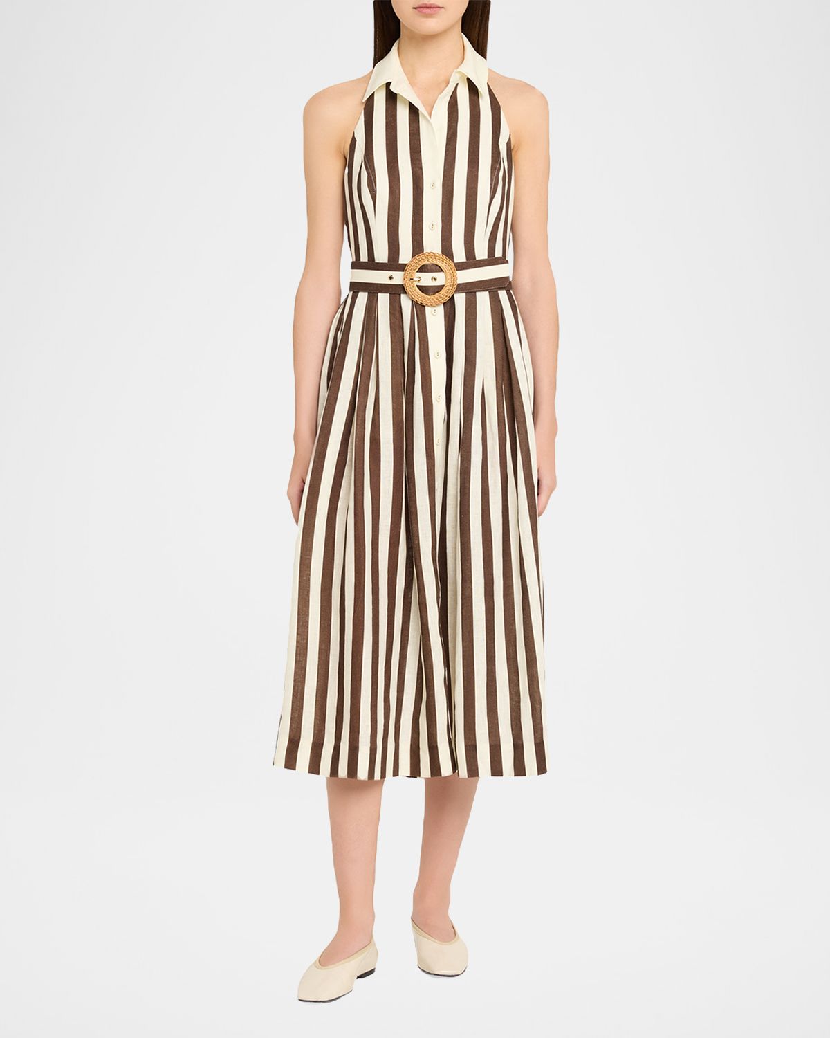 Cara Cara Quentin Belted Halter Midi Dress | Thumbnail 5 Cara Cara Quentin Belted Halter Midi Dress | Thumbnail 5