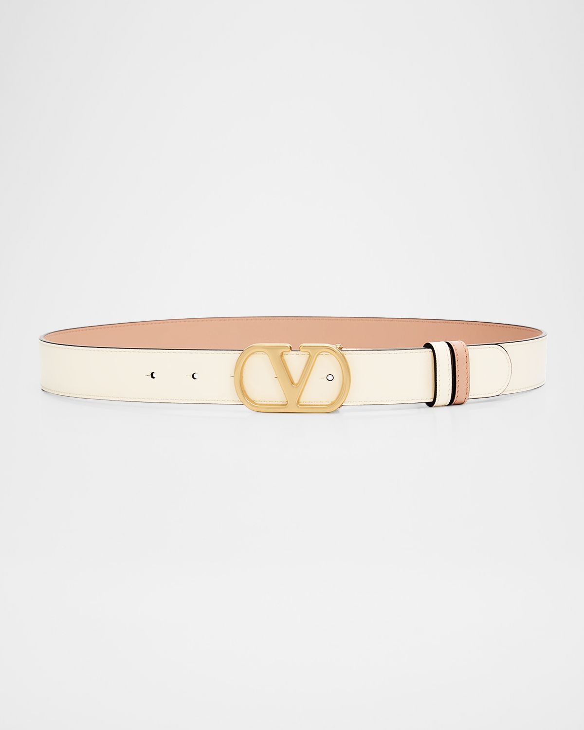 Valentino Garavani VLogo Signature Reversible Shiny Calfskin Belt 30MM | Thumbnail 4