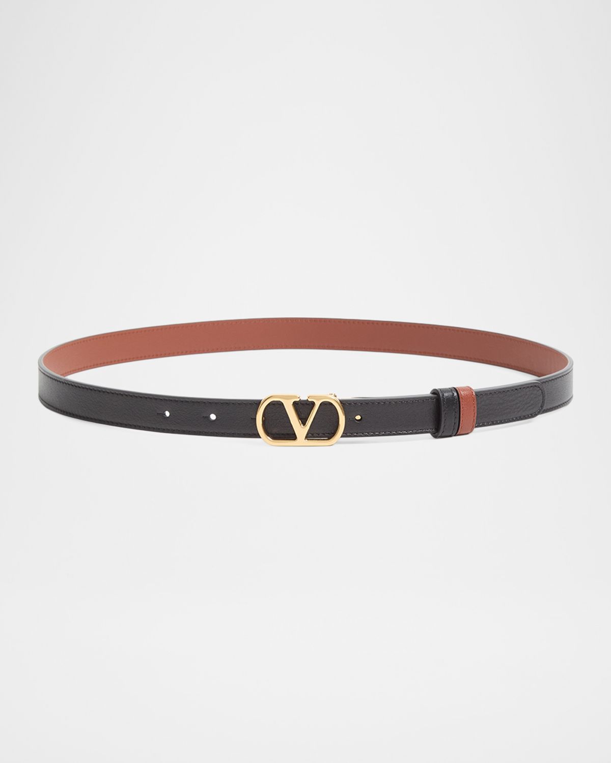 Valentino Garavani VLogo Signature Reversible Shiny Calfskin Belt 20MM | Thumbnail 5