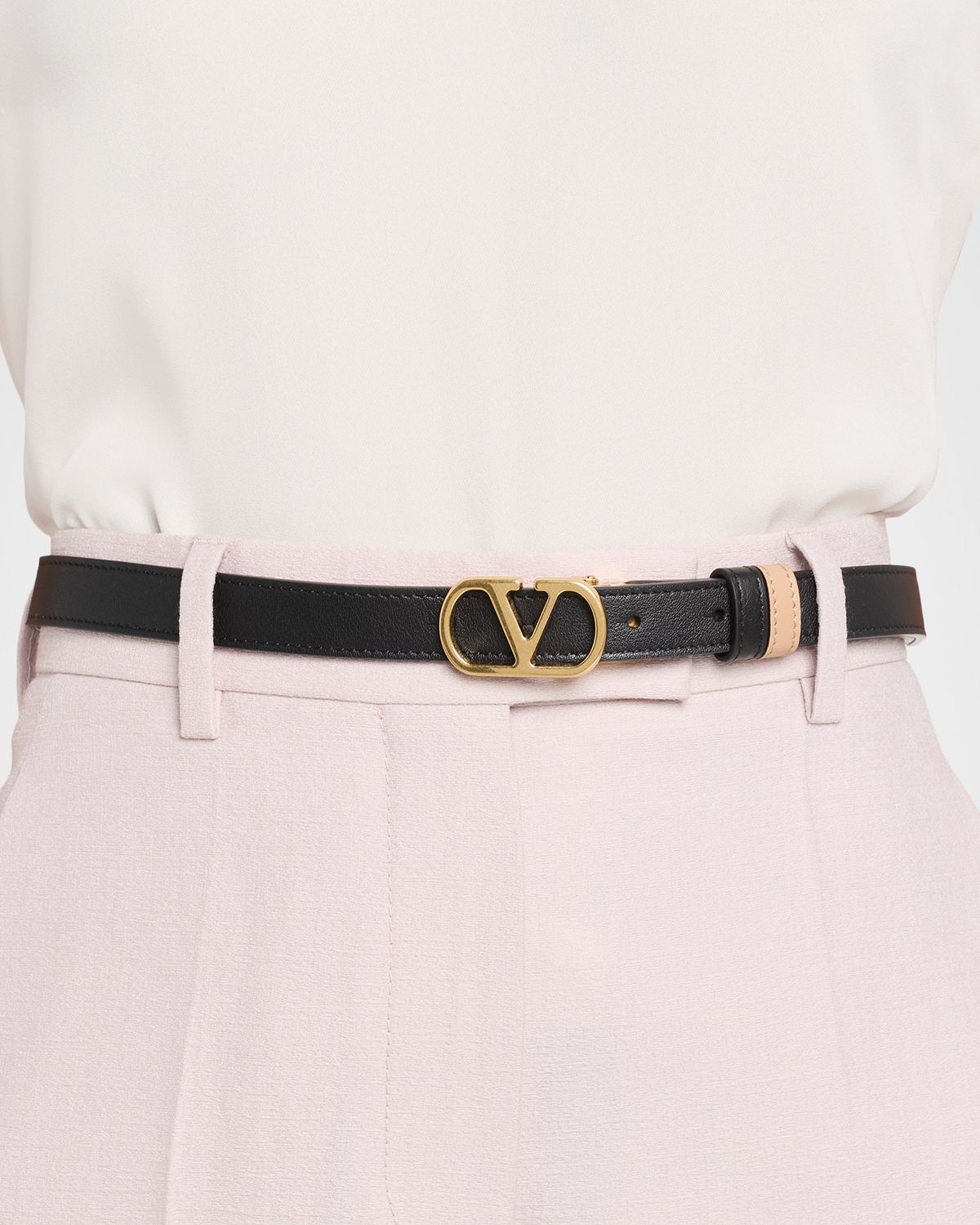 Valentino Garavani VLogo Signature Reversible Shiny Calfskin Belt 20MM | Thumbnail 5 Valentino Garavani VLogo Signature Reversible Shiny Calfskin Belt 20MM | Thumbnail 5