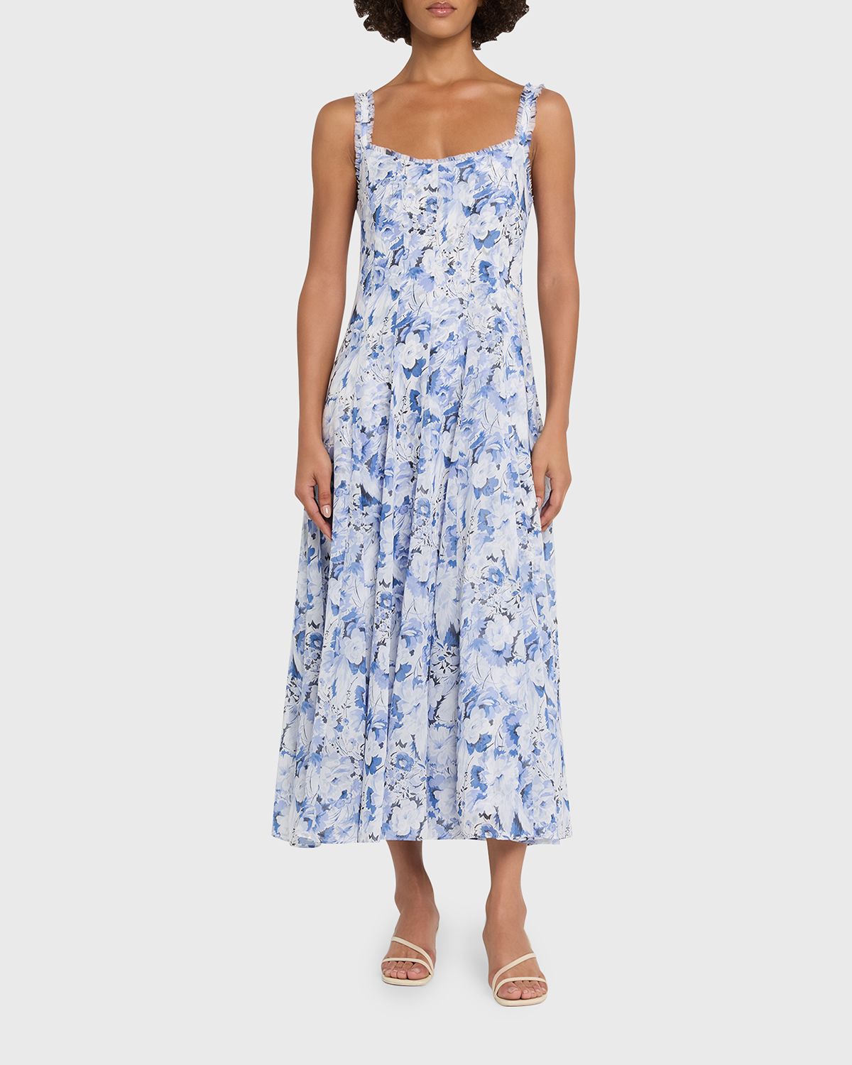 Cinq a Sept Marmo Heirloom Petals Midi Dress