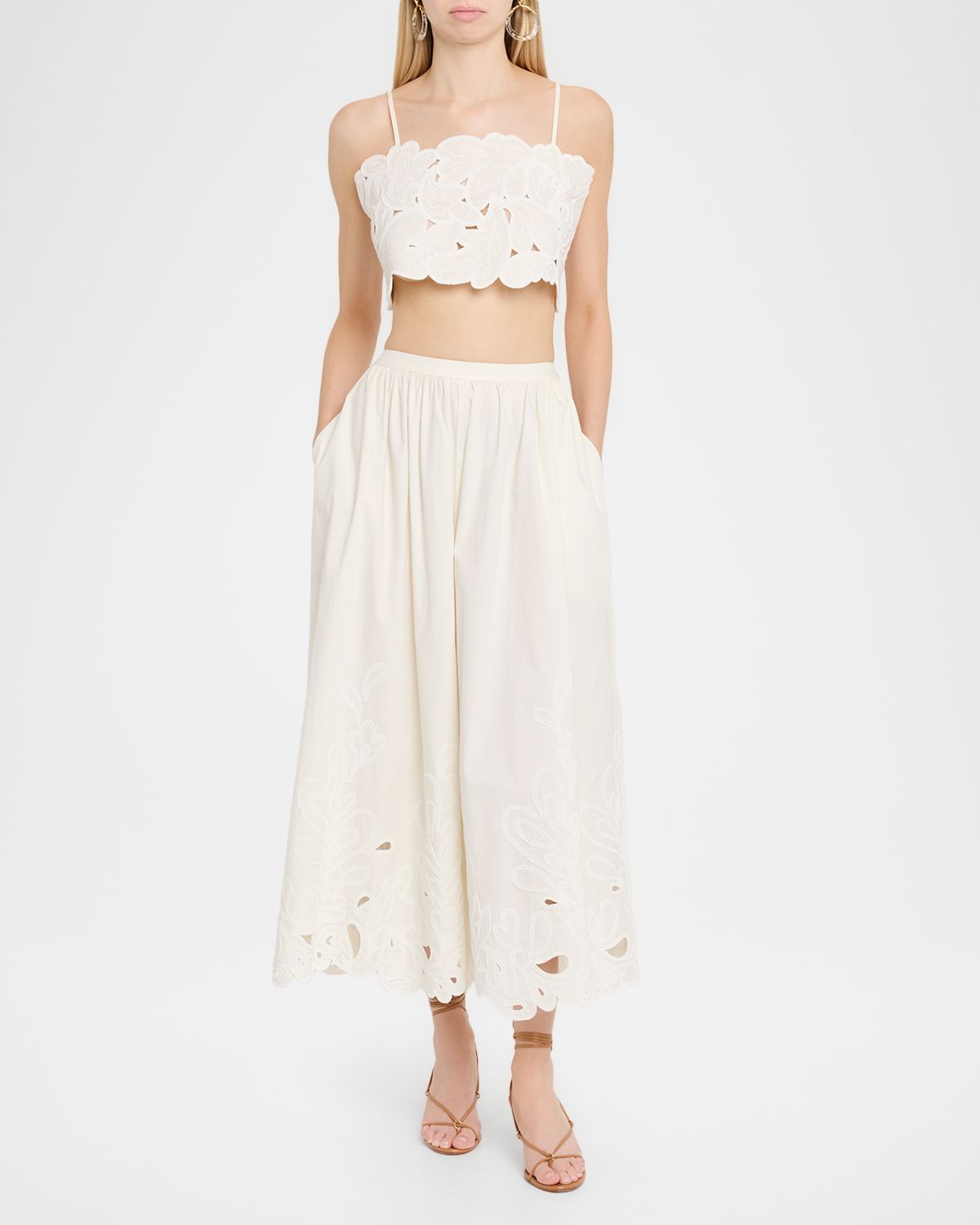 Cinq a Sept Caterina Paisley Bloom Crop Top | Thumbnail 5