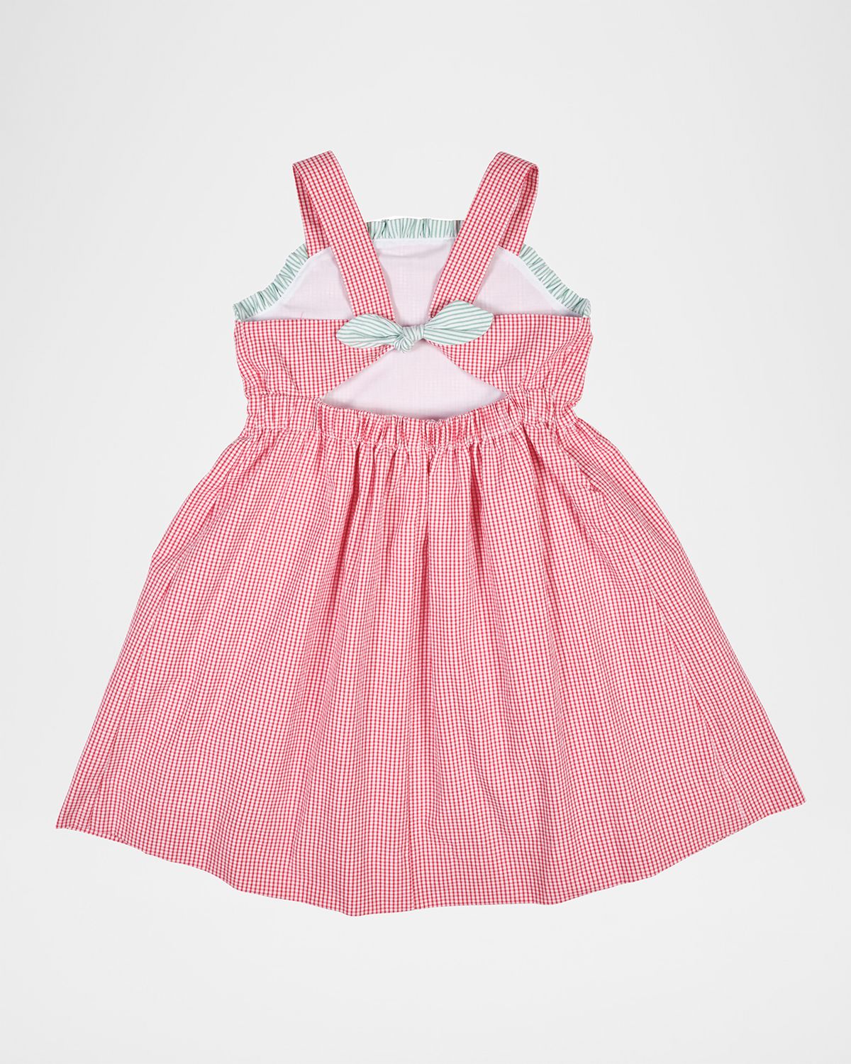 Florence Eiseman Girl 's Cotton Check Seersucker Dress, Size 2T-6