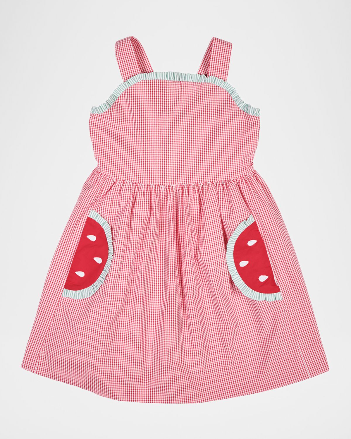 Florence Eiseman Girl 's Cotton Check Seersucker Dress, Size 2T-6