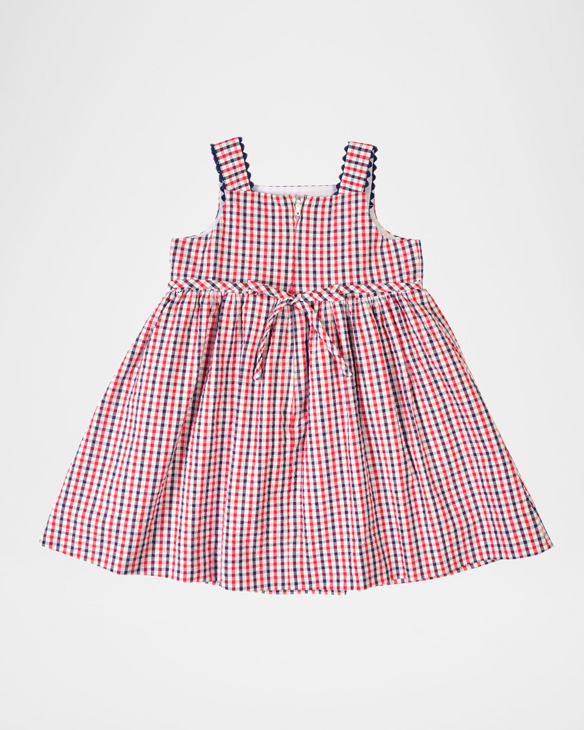 Florence Eiseman Girl 's Plaid Seersucker Dress, Size 12M-8