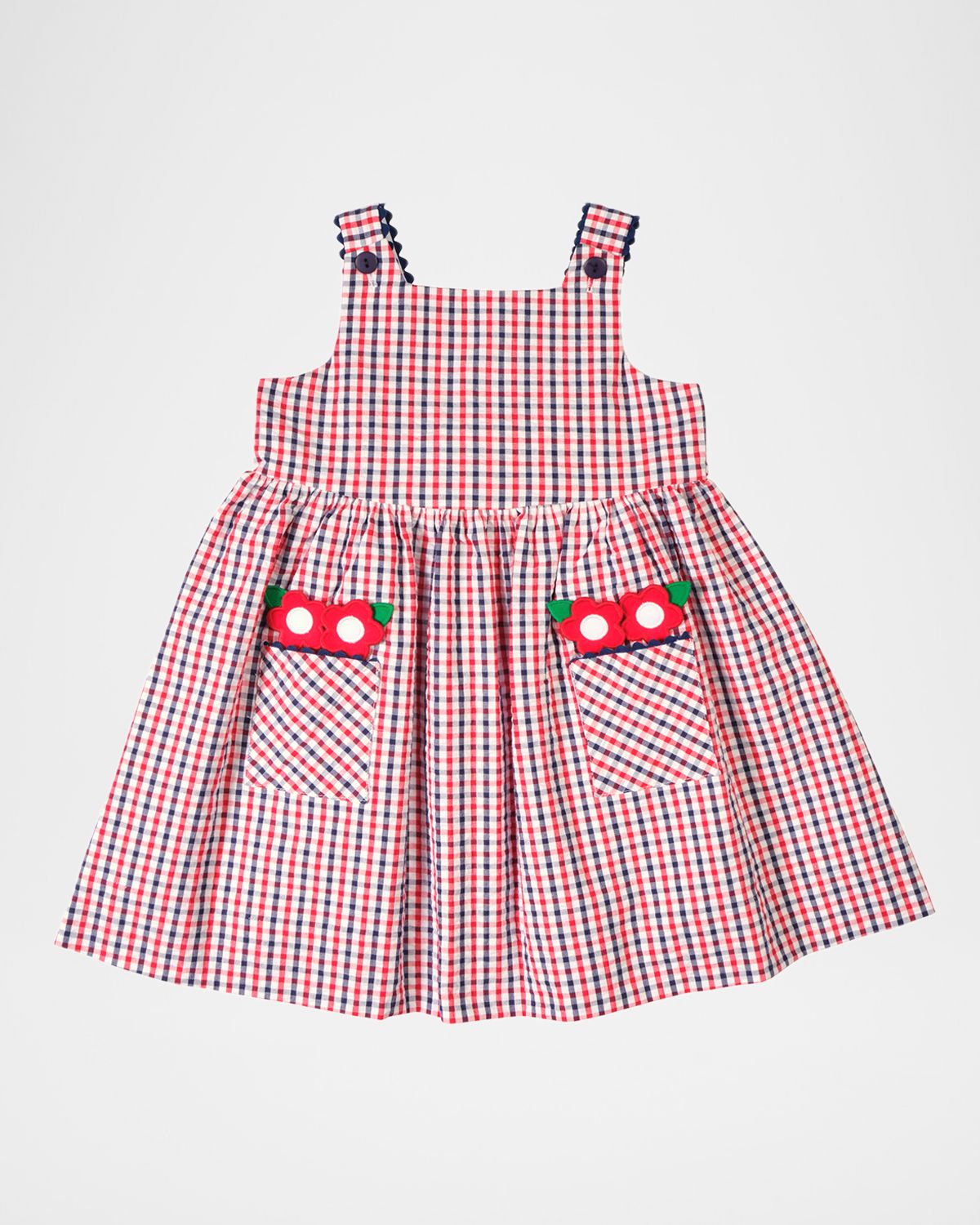 Florence Eiseman Girl 's Plaid Seersucker Dress, Size 12M-8