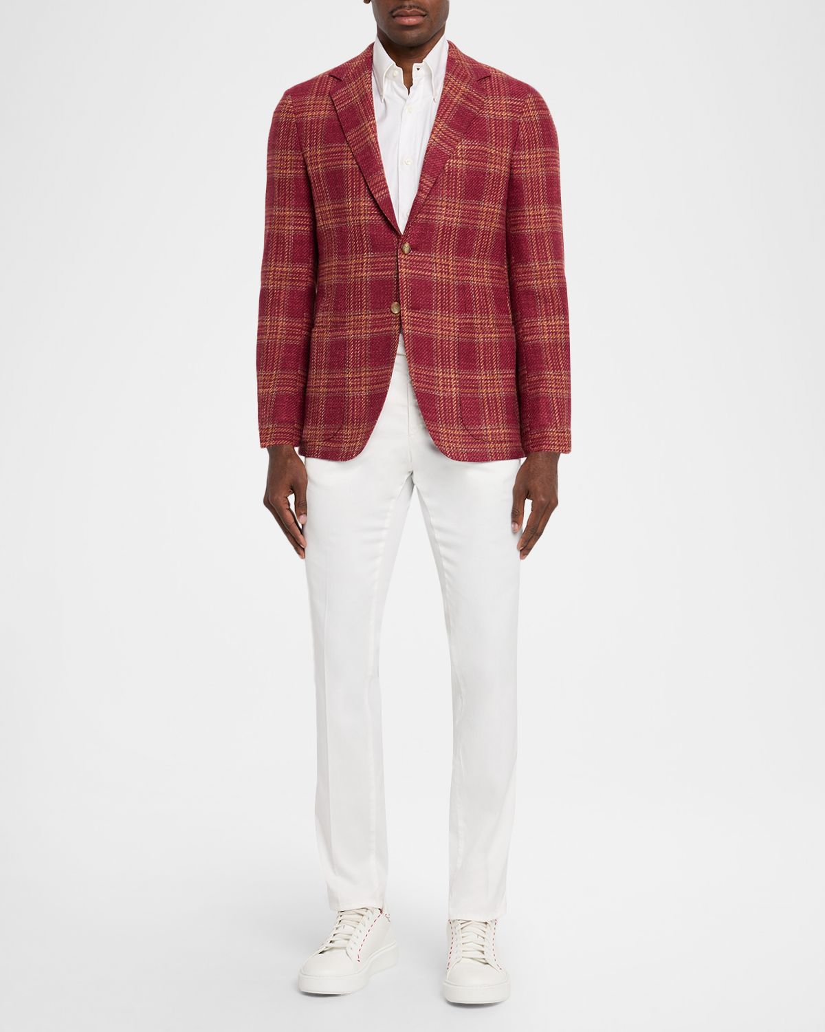 Sartorio Men 's Plaid Notch Lapel Single-Breasted Sport Coat | Thumbnail 2 Sartorio Men 's Plaid Notch Lapel Single-Breasted Sport Coat | Thumbnail 2