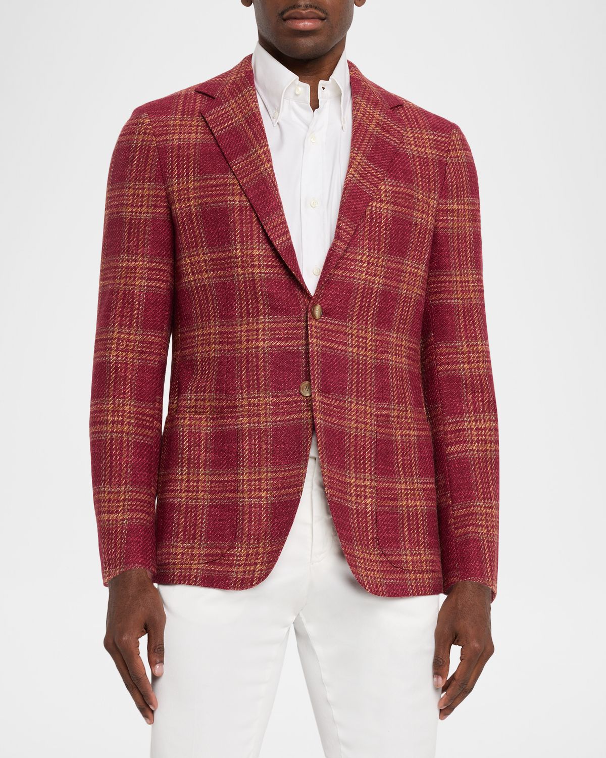 Sartorio Men 's Plaid Notch Lapel Single-Breasted Sport Coat | Thumbnail 4 Sartorio Men 's Plaid Notch Lapel Single-Breasted Sport Coat | Thumbnail 4