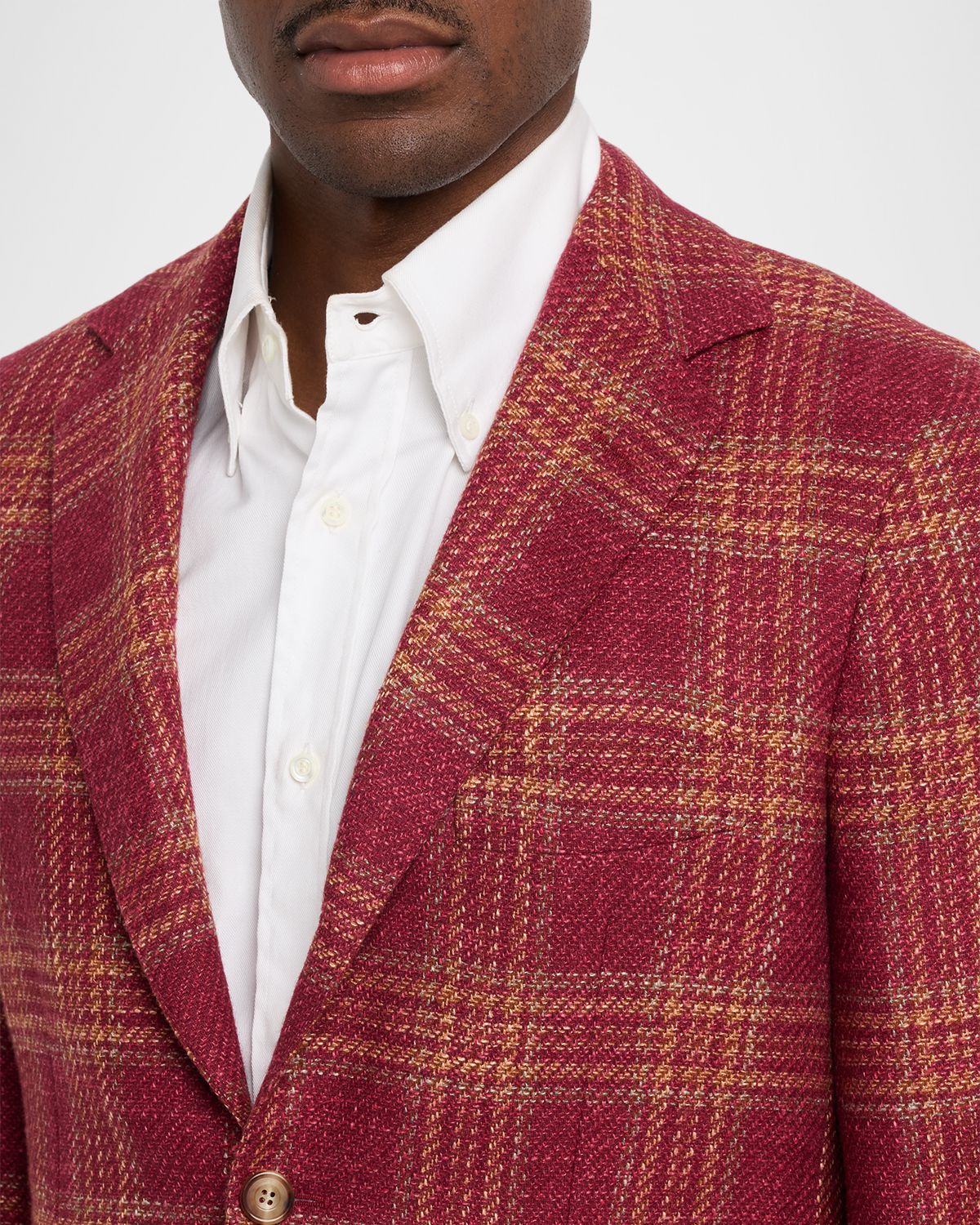 Sartorio Men 's Plaid Notch Lapel Single-Breasted Sport Coat | Thumbnail 5 Sartorio Men 's Plaid Notch Lapel Single-Breasted Sport Coat | Thumbnail 5