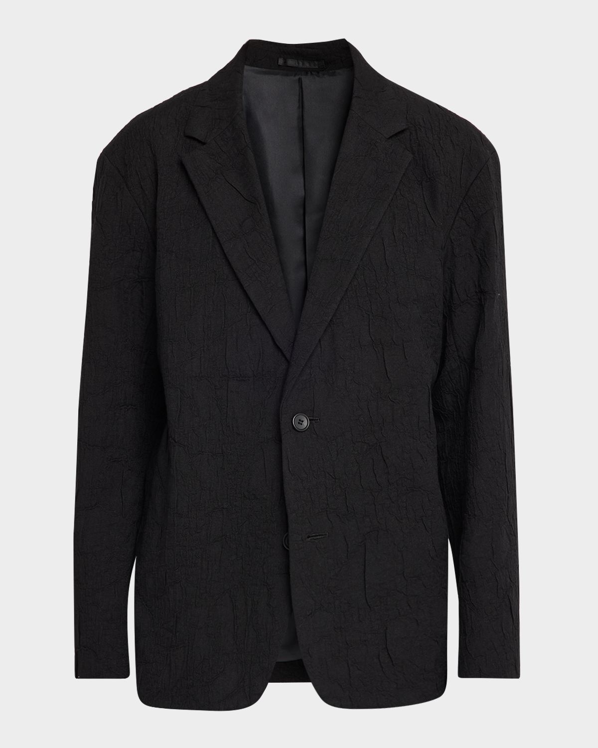IM MEN Men 's Shrink Jacquard Single-Breasted Blazer