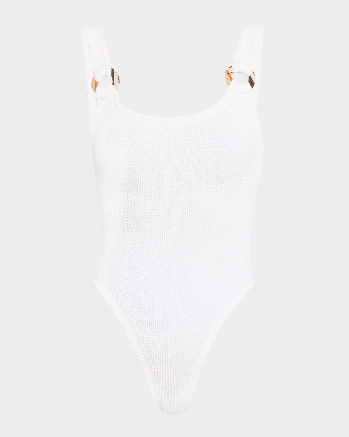 Burberry x Hunza G Domino Check Ring One-Piece Swimsuit