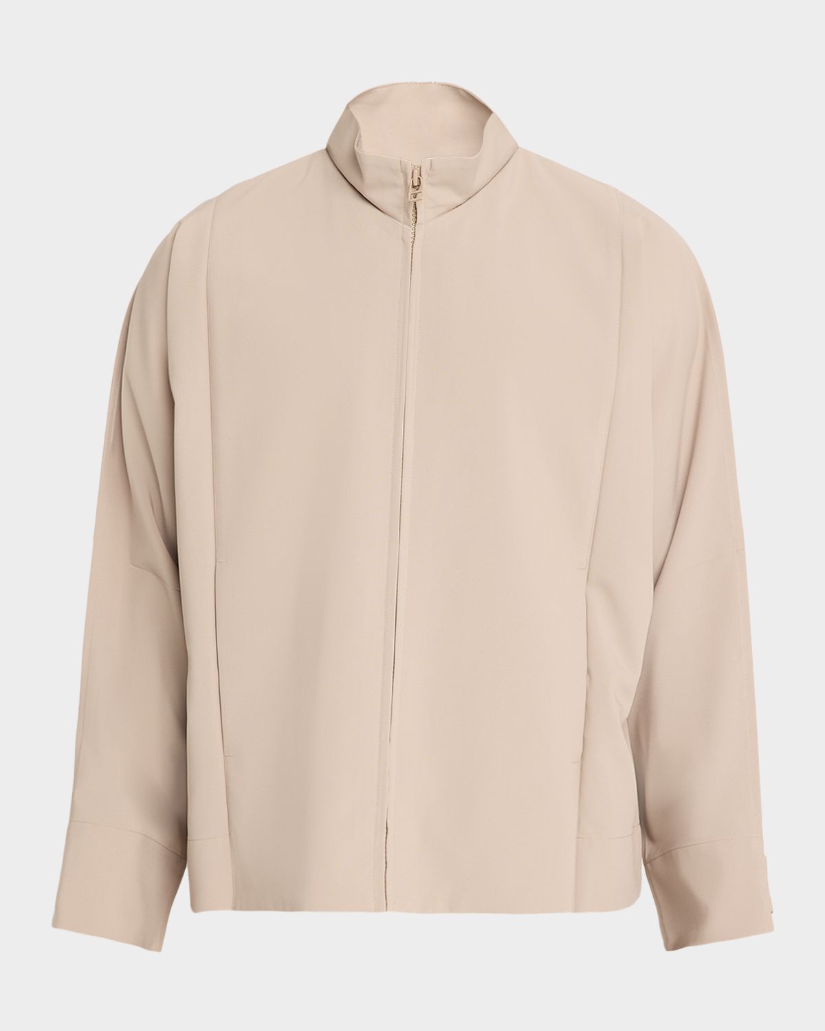 IM MEN Men 's Flat Foldable Zip-Front Jacket
