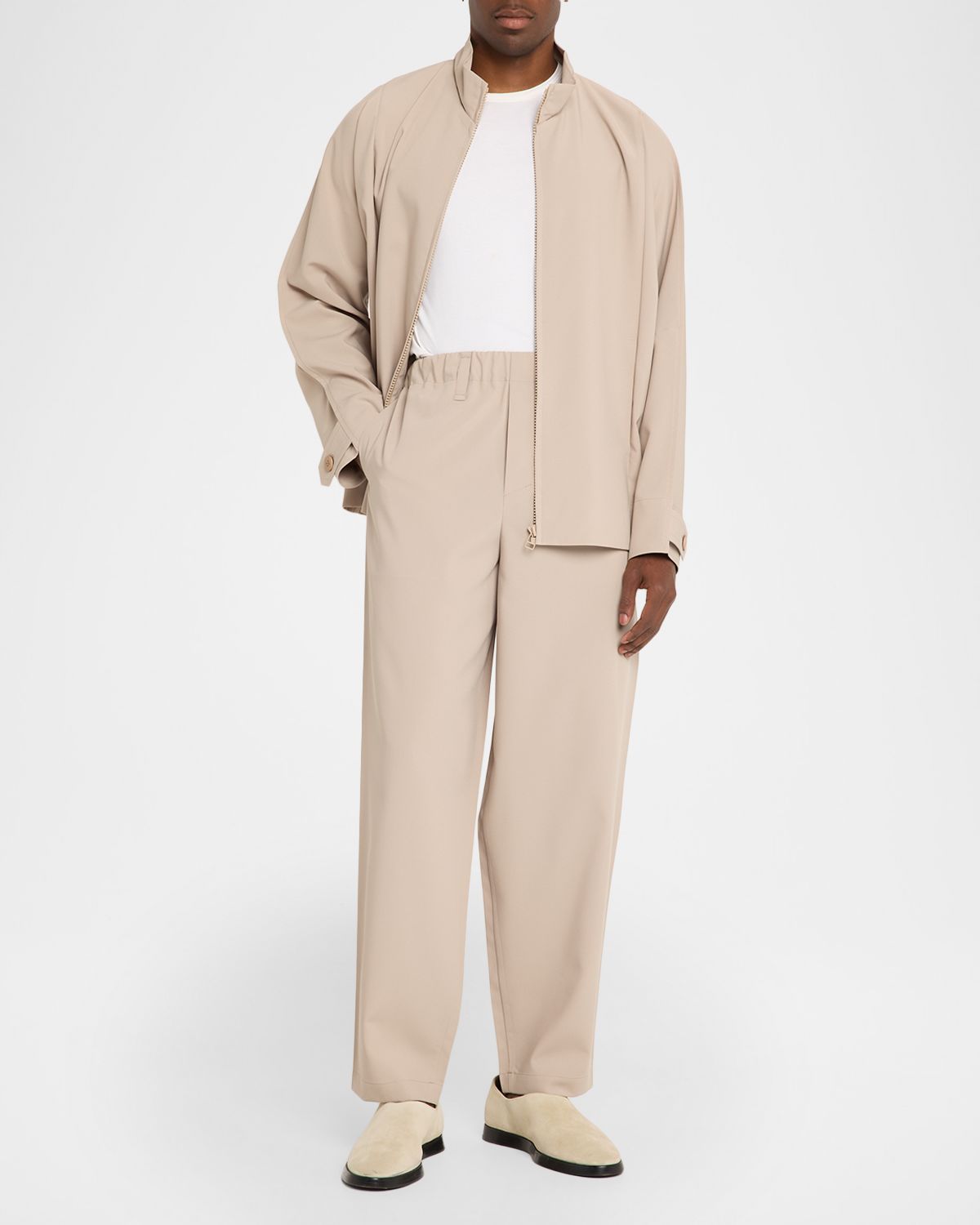 IM MEN Men 's Flat Foldable Trousers