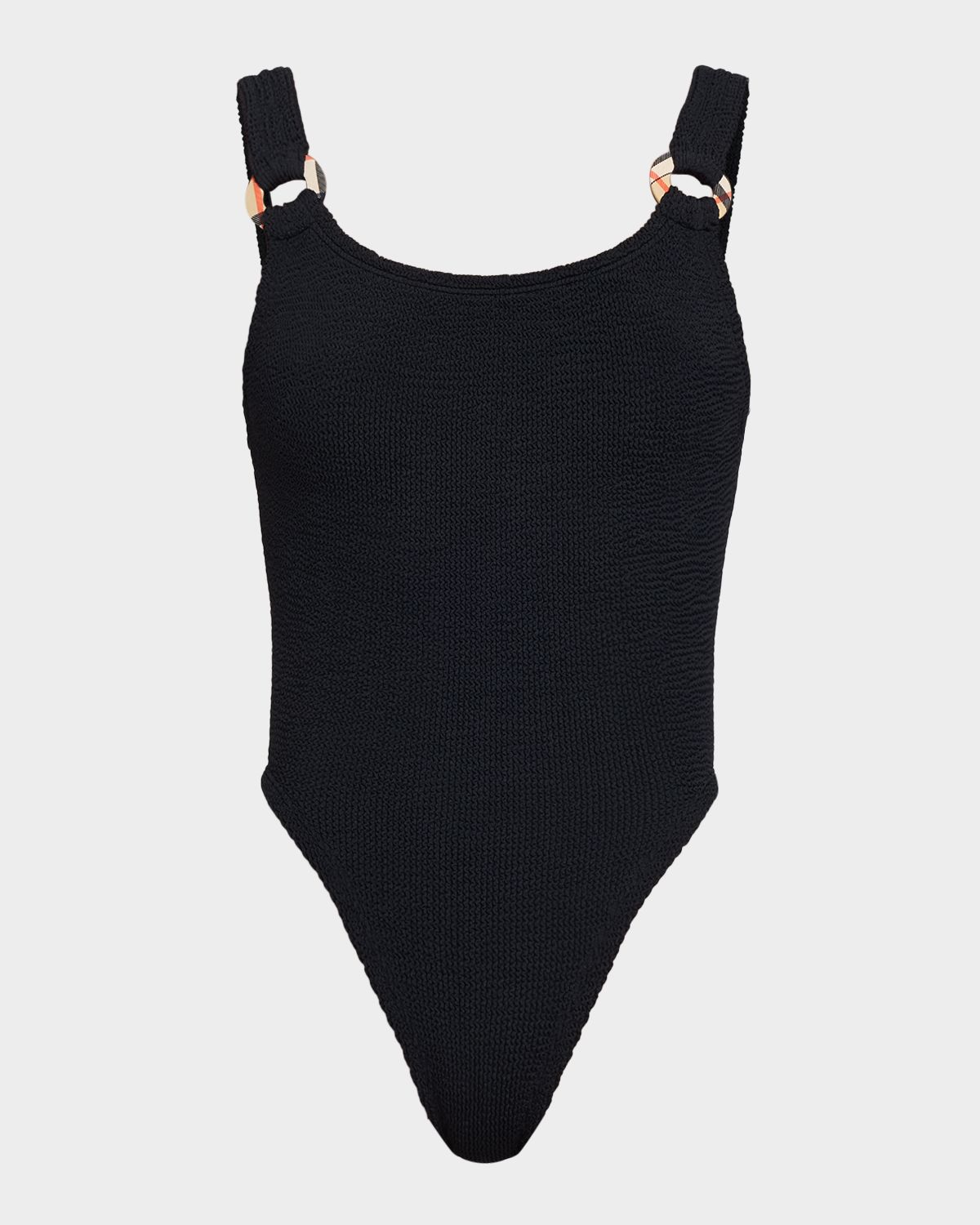 Burberry x Hunza G Domino Check Ring One-Piece Swimsuit | Thumbnail 5 Burberry x Hunza G Domino Check Ring One-Piece Swimsuit | Thumbnail 5