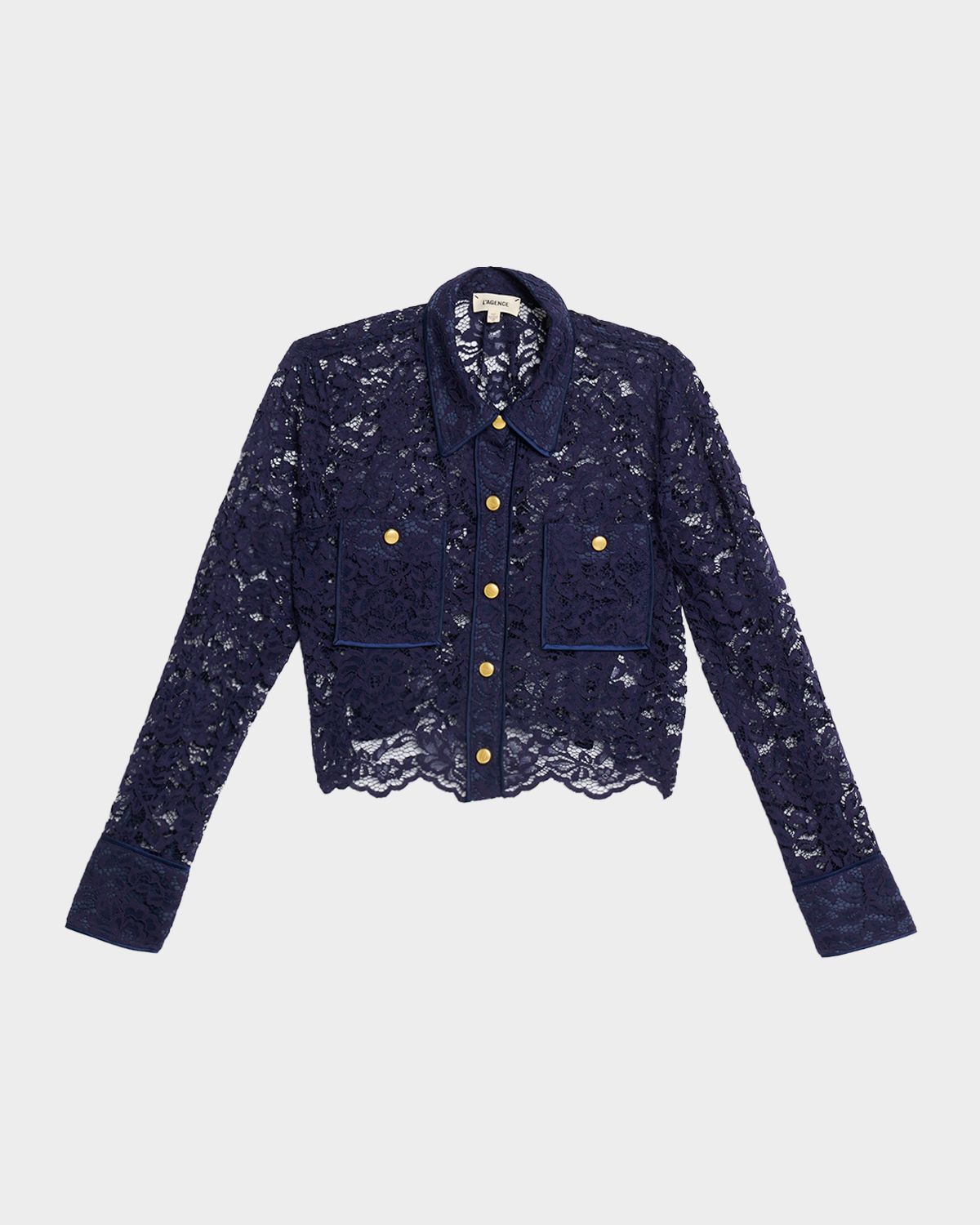 L 'Agence Roelle Floral Lace Blouse