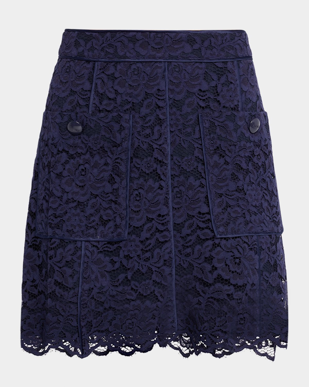 L 'Agence Riven Lace Mini Skirt
