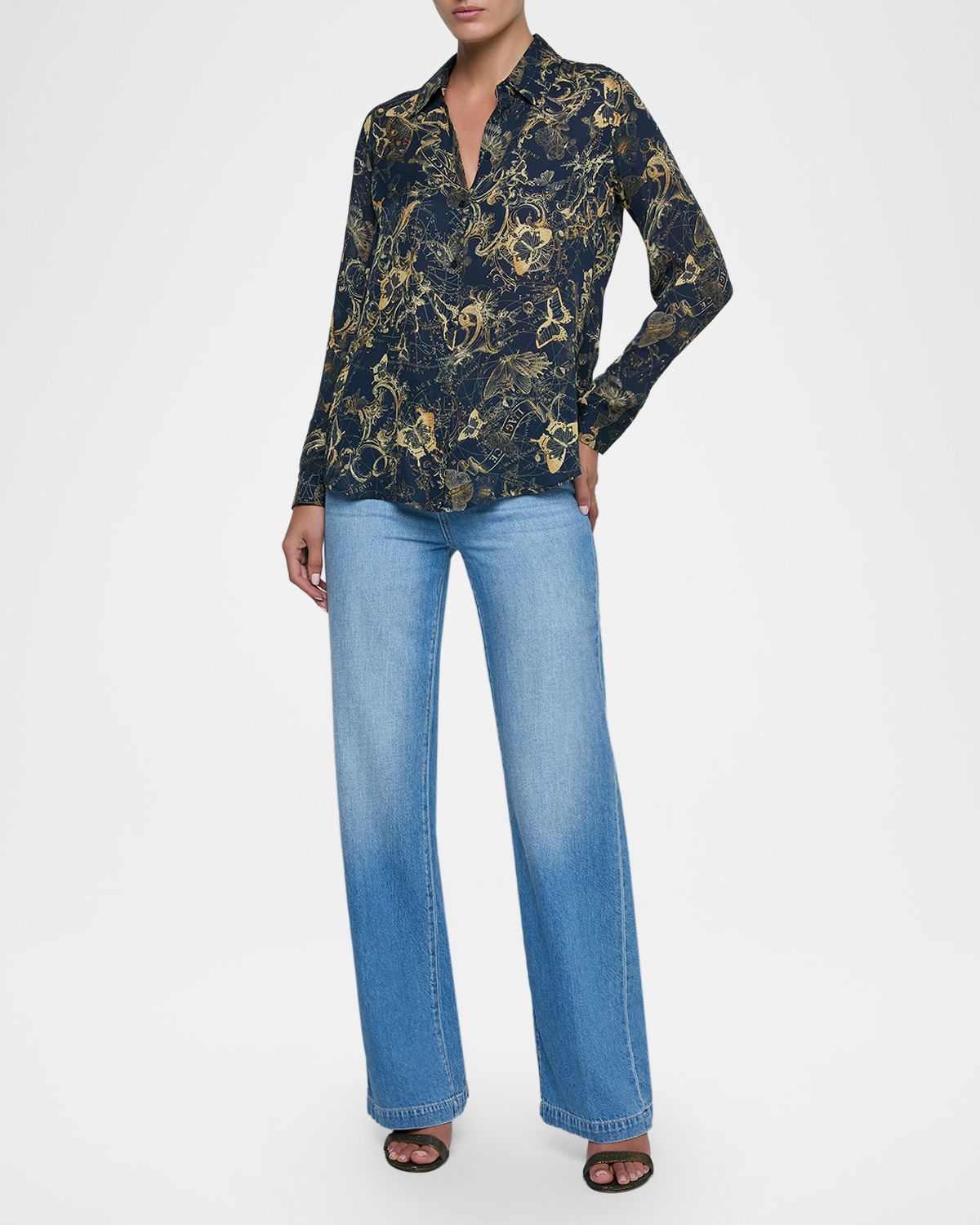 L 'Agence Nina Celestial Silk Blouse