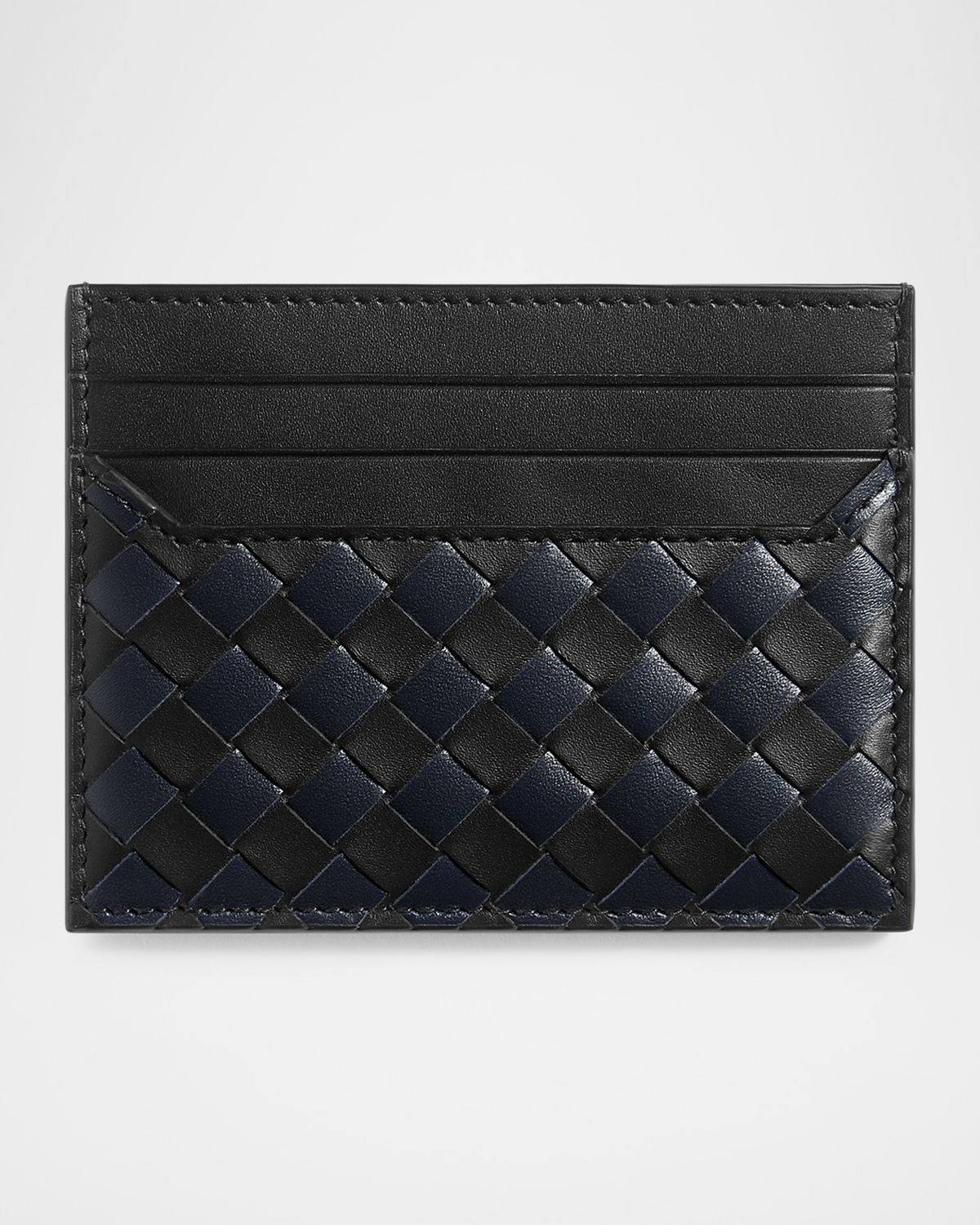 Bottega Veneta Men 's Intrecciato Piccolo Leather Card Case