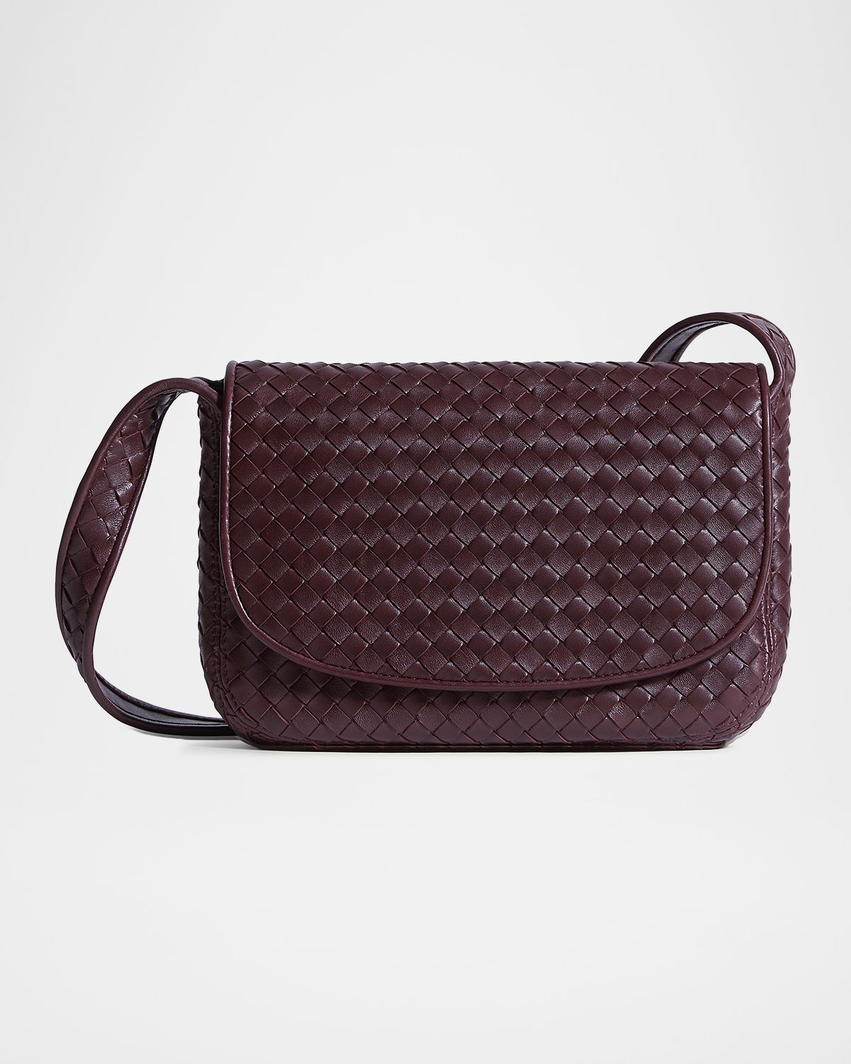 Bottega Veneta Men 's Veneto Intrecciato Leather Messenger Bag