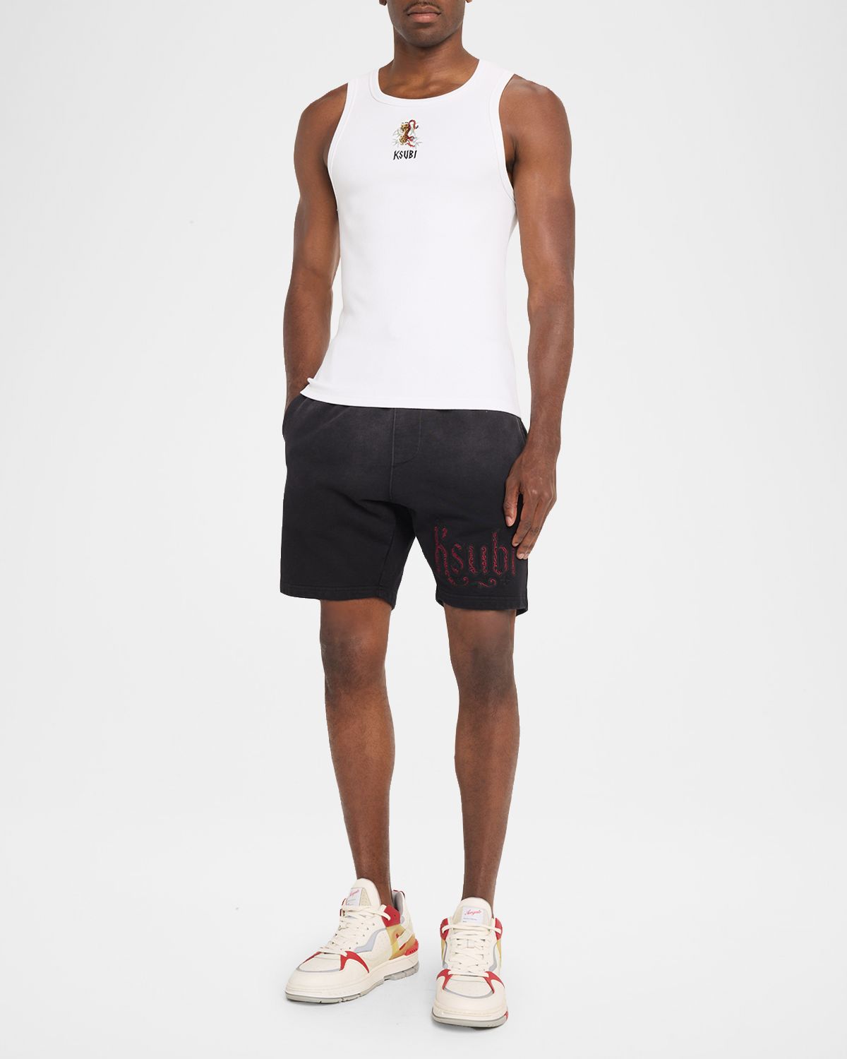Ksubi Men 's Paise Trak Embroidered Logo Fleece Cotton Shorts | Thumbnail 5 Ksubi Men 's Paise Trak Embroidered Logo Fleece Cotton Shorts | Thumbnail 5