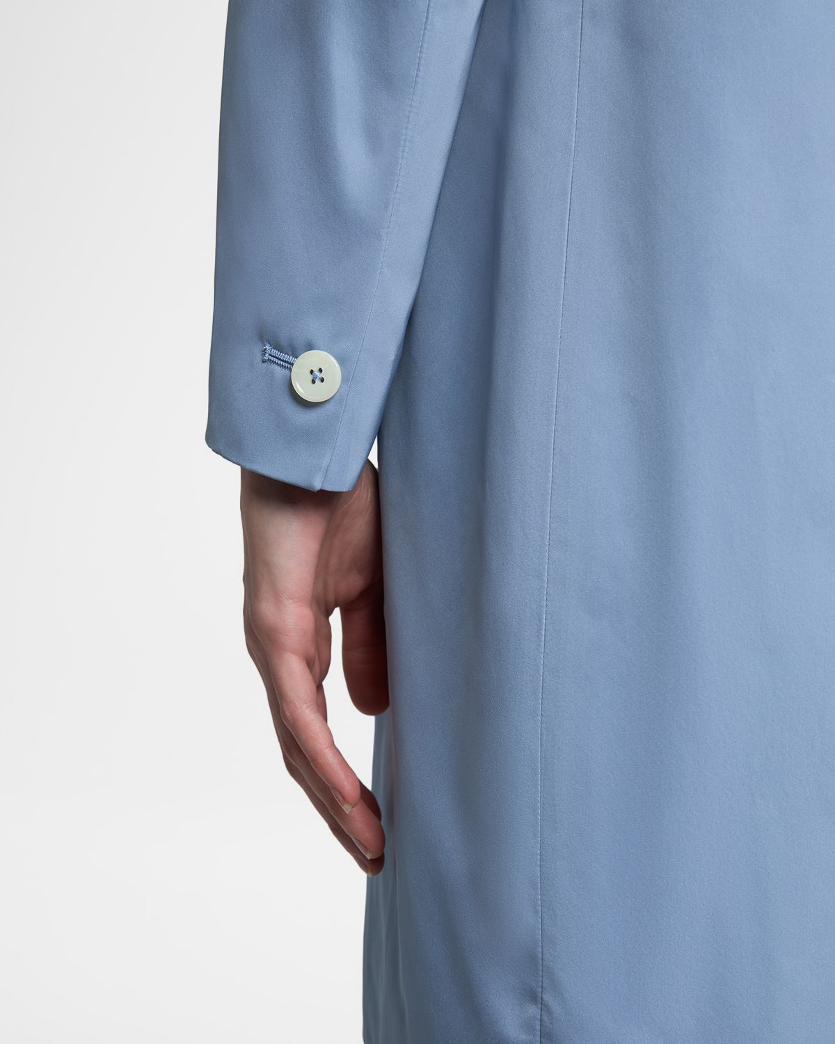 Jil Sander Silk-Blend Single-Breasted Long Coat | Thumbnail 5 Jil Sander Silk-Blend Single-Breasted Long Coat | Thumbnail 5