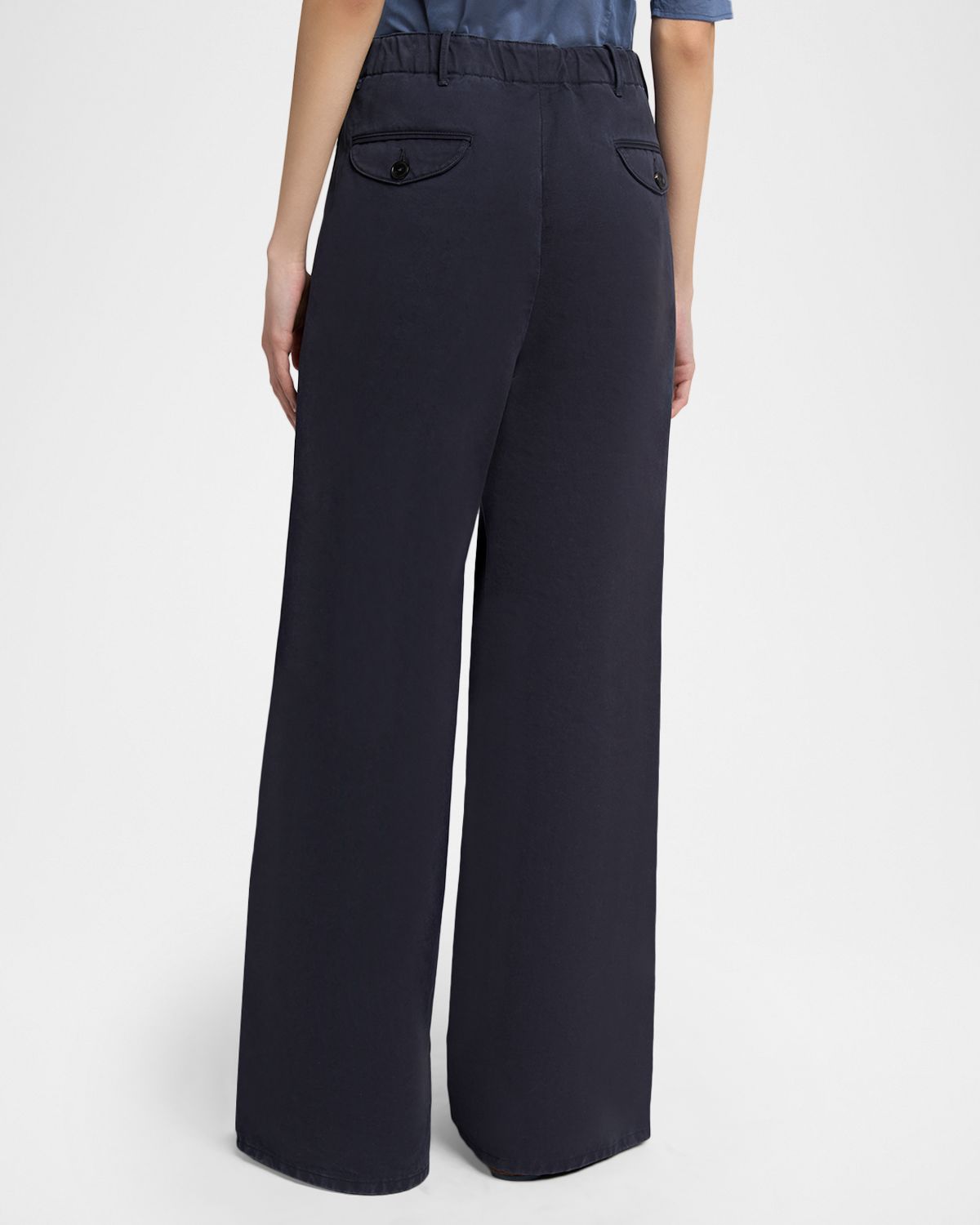 Jil Sander Pleated Cotton Wide-Leg Trousers | Thumbnail 3 Jil Sander Pleated Cotton Wide-Leg Trousers | Thumbnail 3