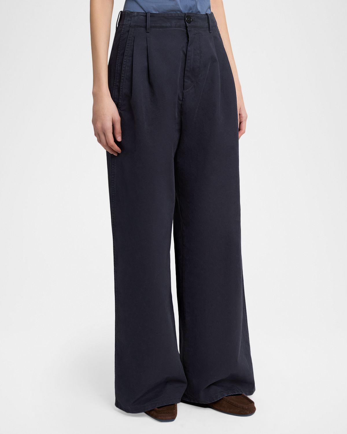 Jil Sander Pleated Cotton Wide-Leg Trousers | Thumbnail 4 Jil Sander Pleated Cotton Wide-Leg Trousers | Thumbnail 4