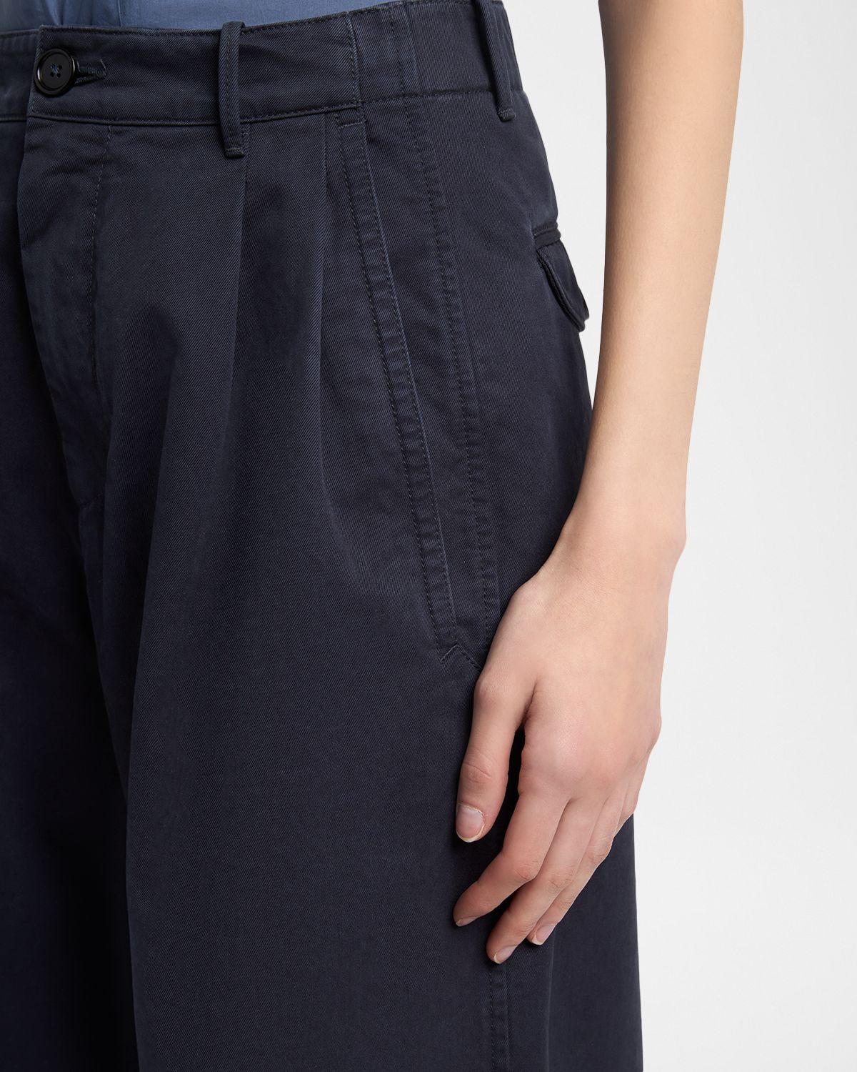 Jil Sander Pleated Cotton Wide-Leg Trousers | Thumbnail 5 Jil Sander Pleated Cotton Wide-Leg Trousers | Thumbnail 5