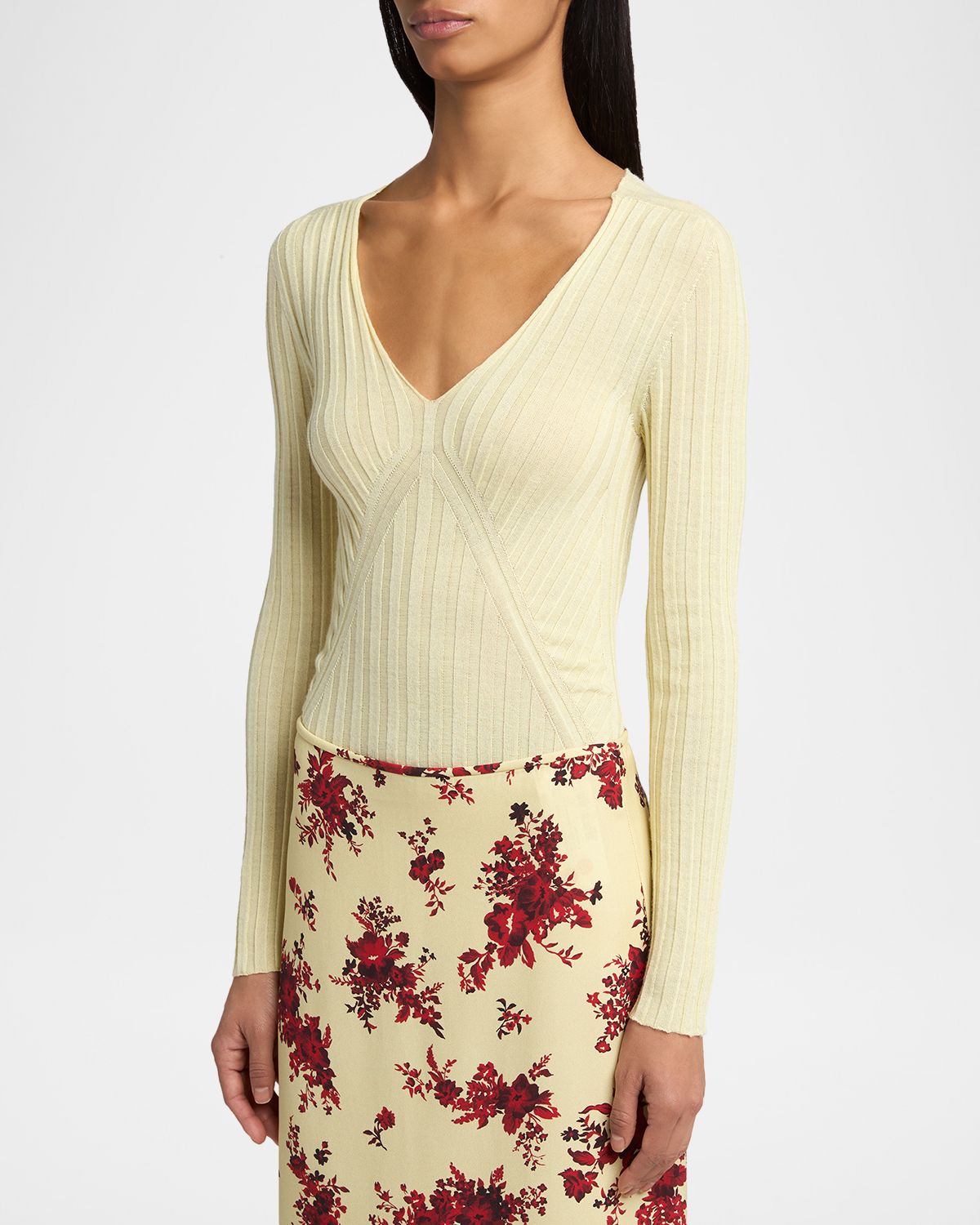 Jil Sander Cashmere-Silk V-Neck Sweater | Thumbnail 4