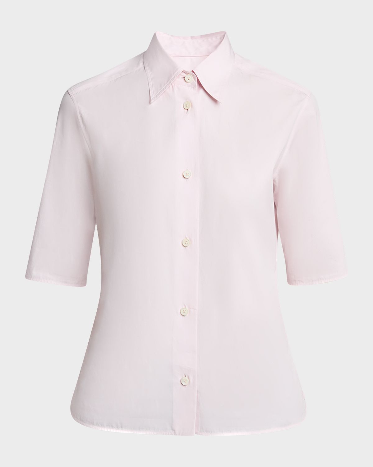 Jil Sander Elbow-Sleeve Slim Button-Down Shirt