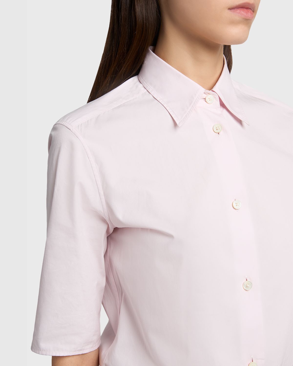 Jil Sander Elbow-Sleeve Slim Button-Down Shirt | Thumbnail 5