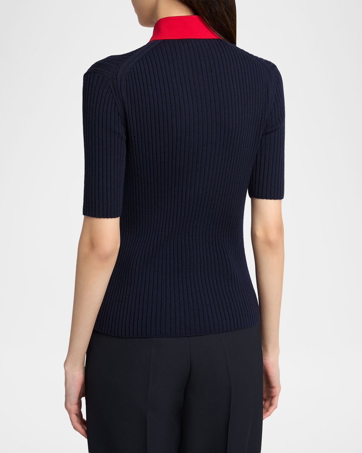 Jil Sander Short-Sleeve Button-Keyhole Polo Shirt | Thumbnail 3