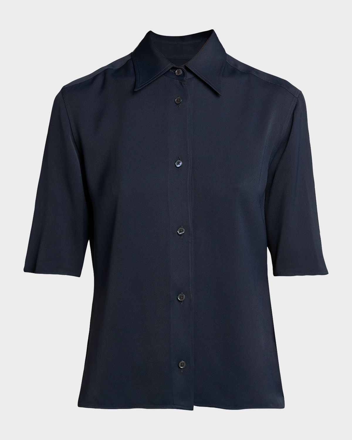 Jil Sander Short-Sleeve Viscose Button-Down Shirt
