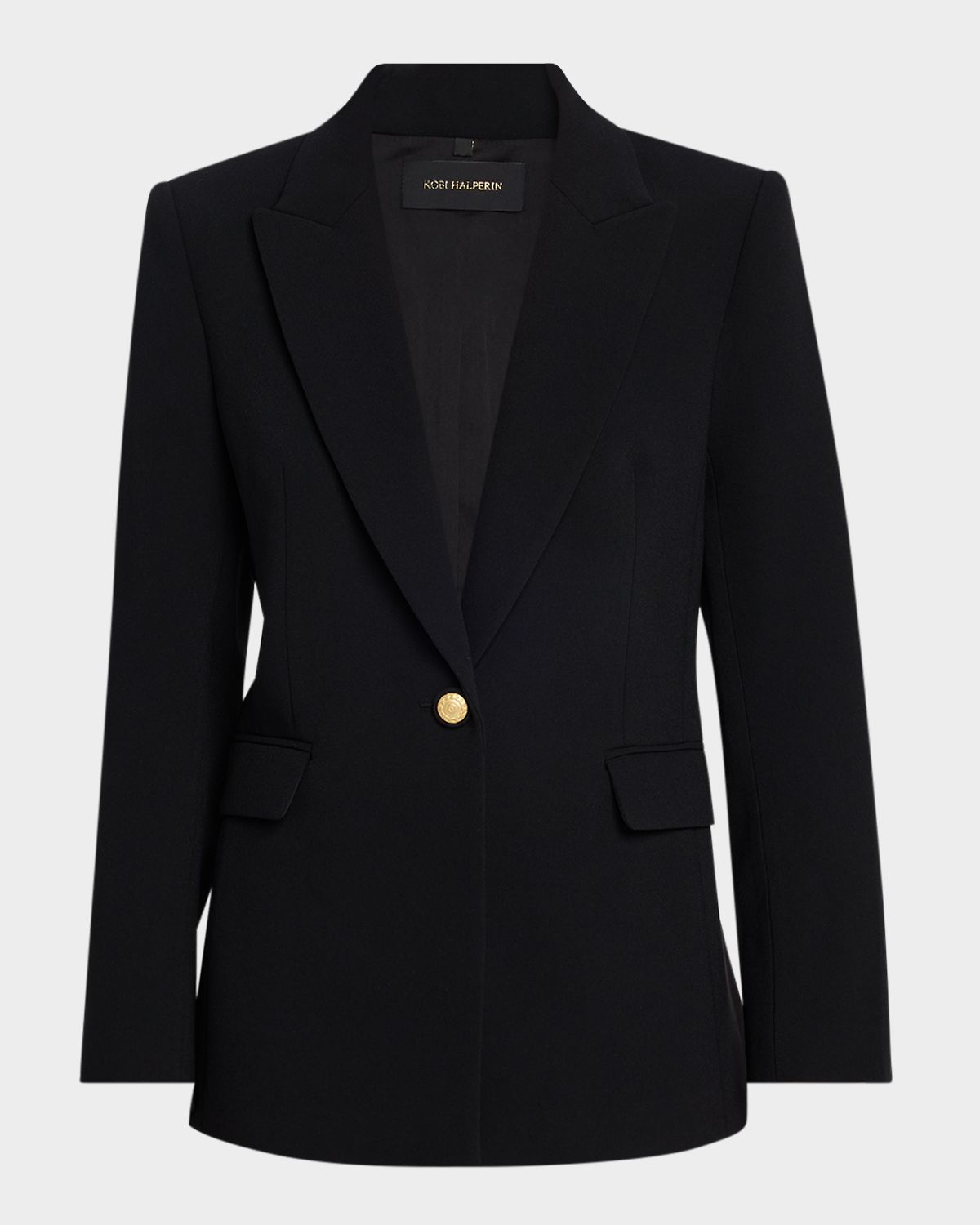 Kobi Halperin Rue Single-Button Crepe Jacket