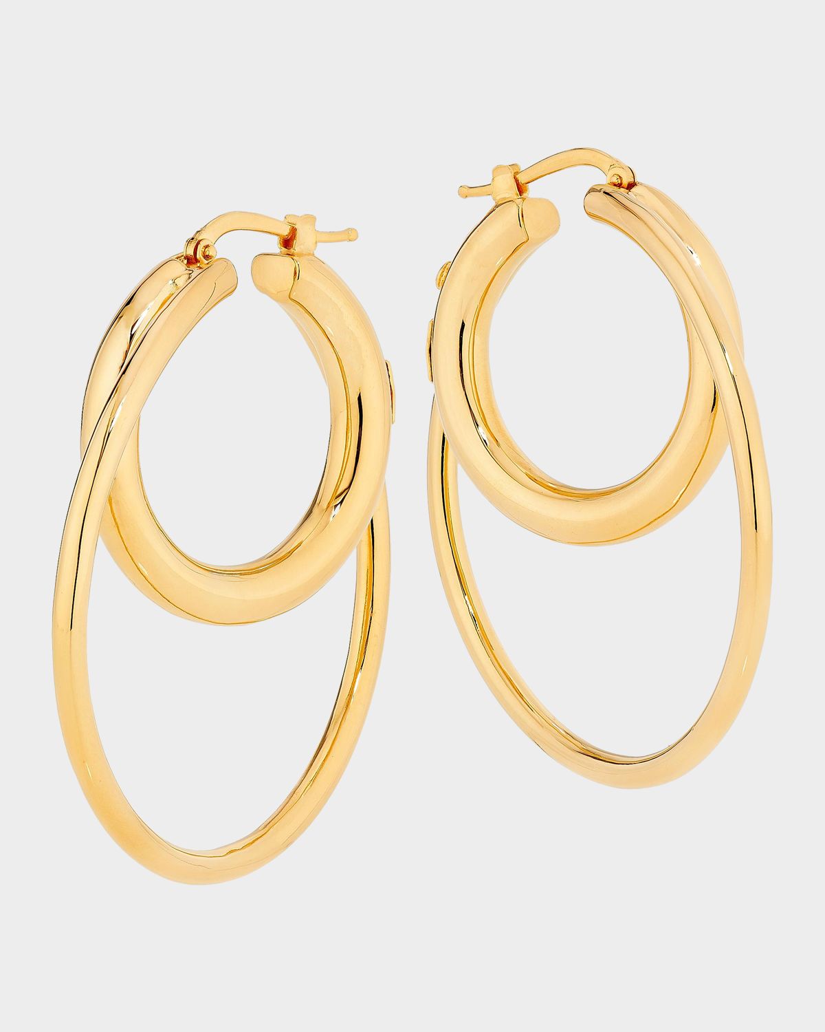 Roberto Coin 18K Yellow Gold Medium Double-Hoop Earrings
