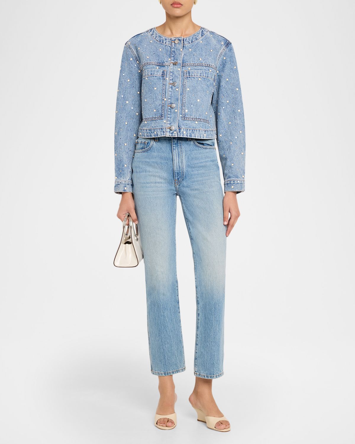 Veronica Beard Lowry Embellished Denim Jacket