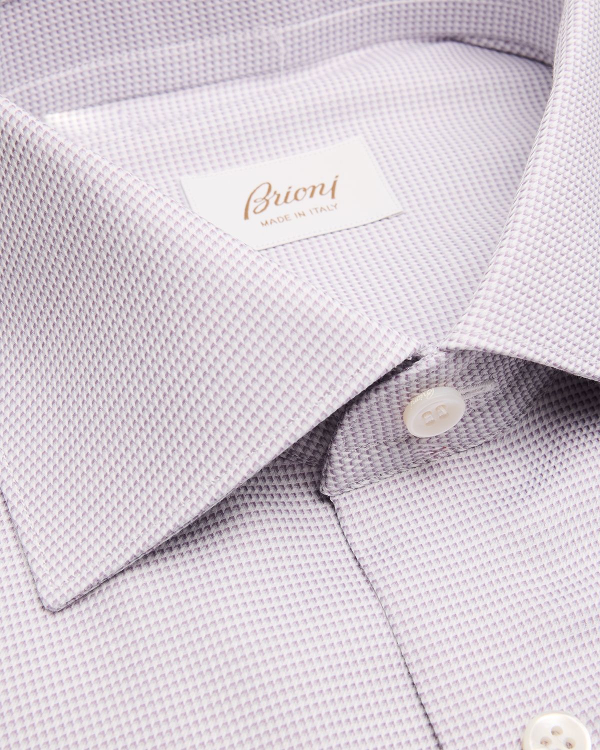 Brioni Men 's Micro-Geometric Cotton Dress Shirt