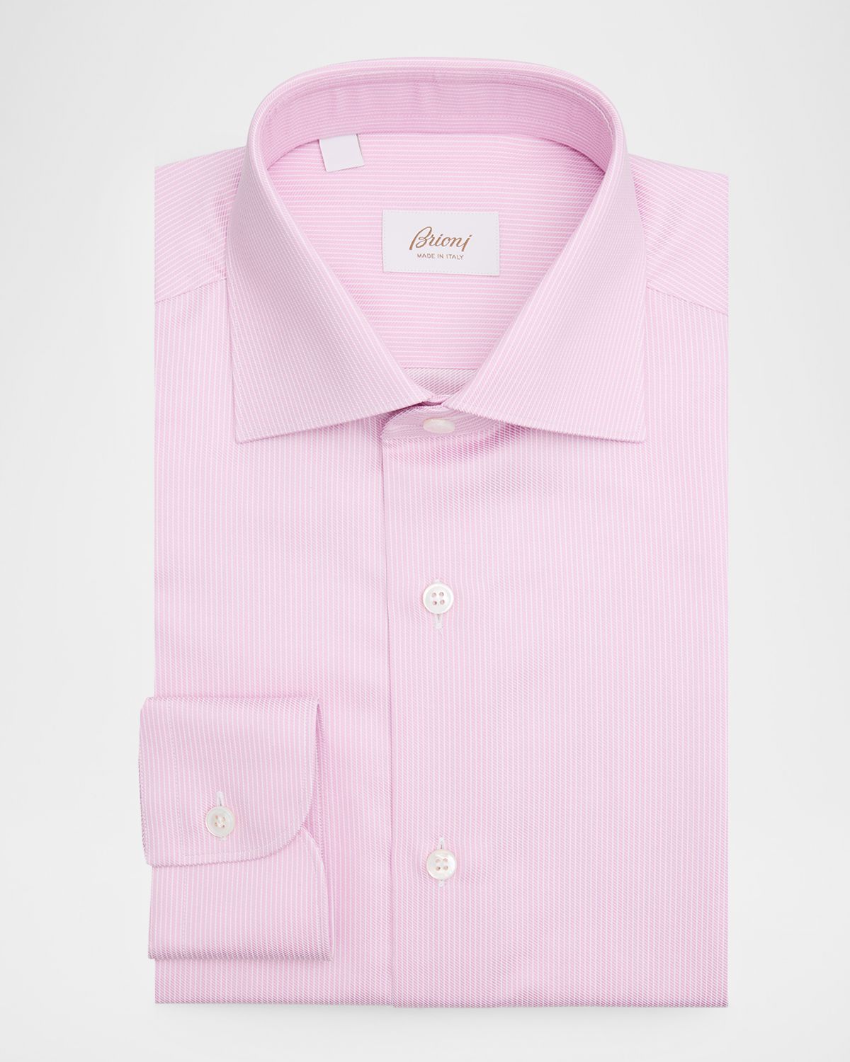 Brioni Men 's Cotton Fine-Stripe Dress Shirt | Thumbnail 3 Brioni Men 's Cotton Fine-Stripe Dress Shirt | Thumbnail 3