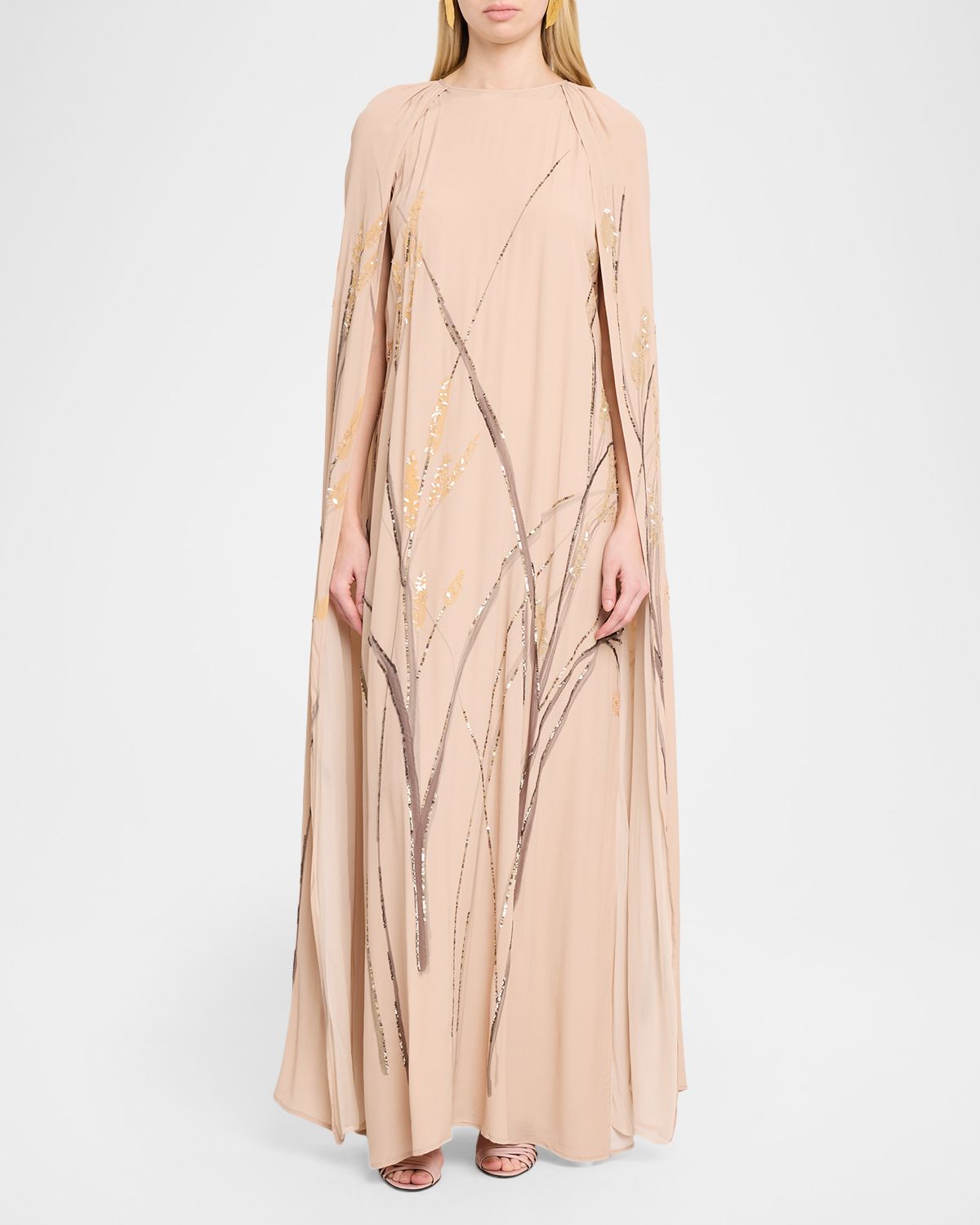 BERNADETTE Minnie Embellished Maxi Cape Dress | Thumbnail 5 BERNADETTE Minnie Embellished Maxi Cape Dress | Thumbnail 5