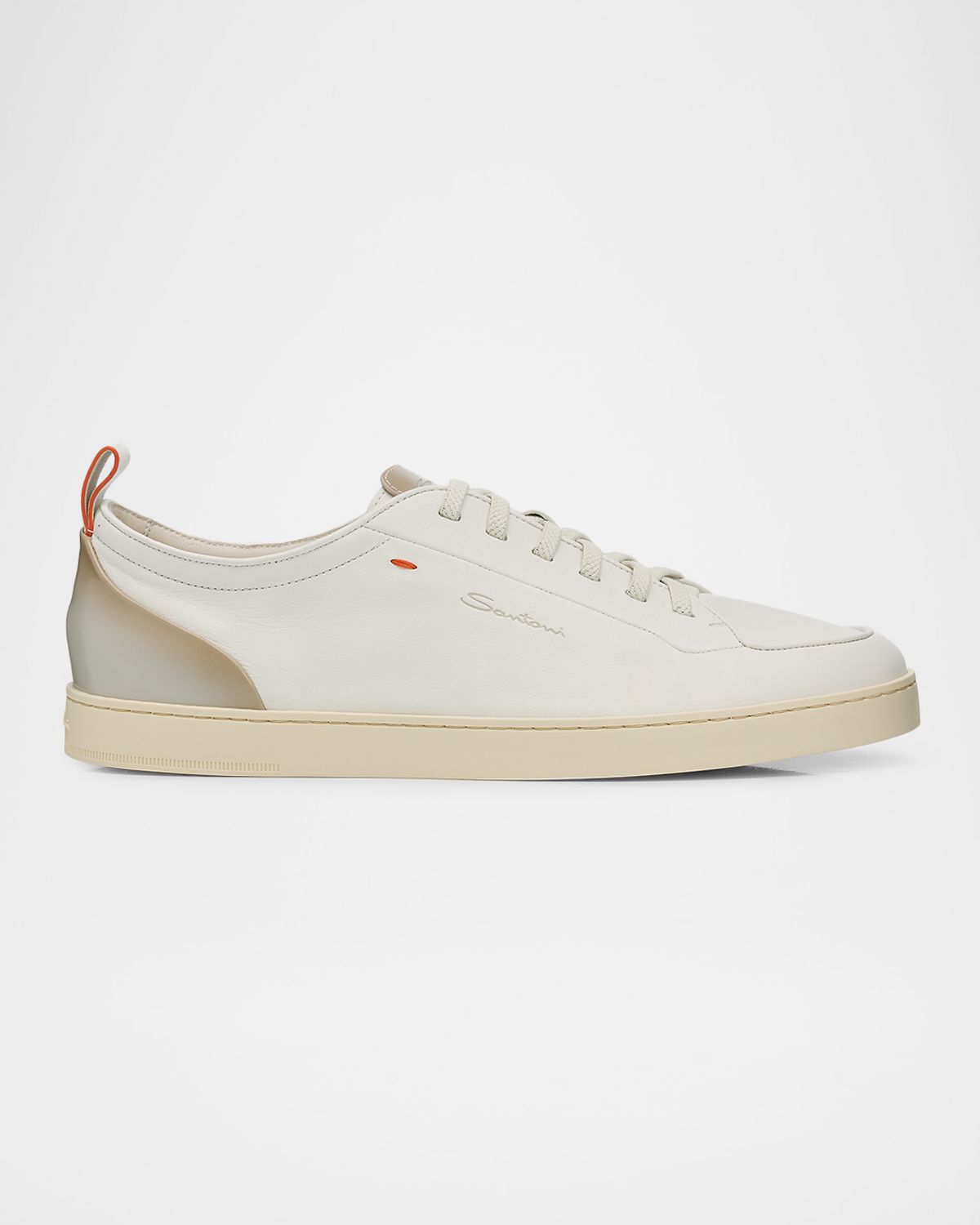 Santoni Men 's Off Duty Leather Low-Top Sneakers