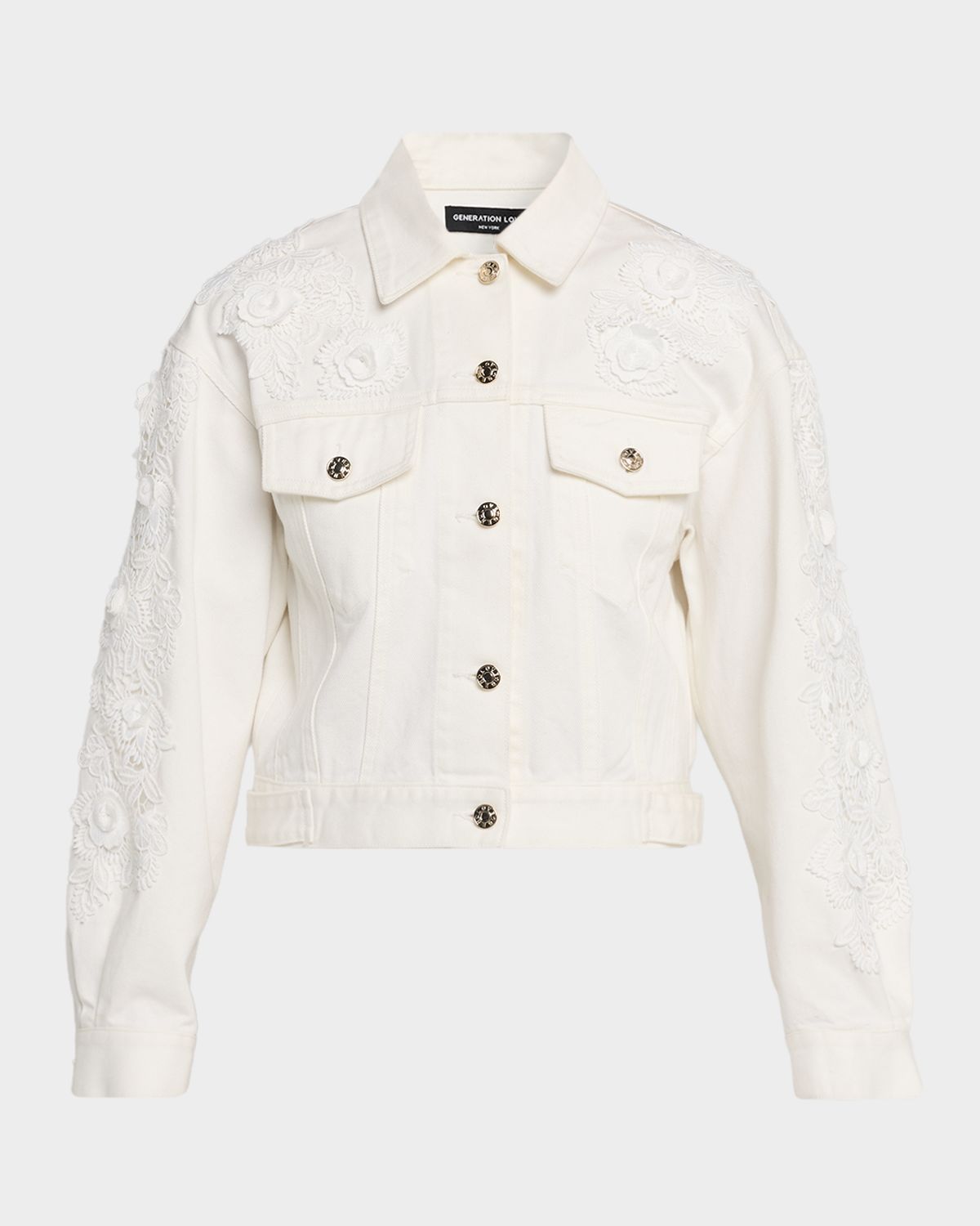 Generation Love Lexia Lace Appliqué Denim Jacket | Thumbnail 6 Generation Love Lexia Lace Appliqué Denim Jacket | Thumbnail 6