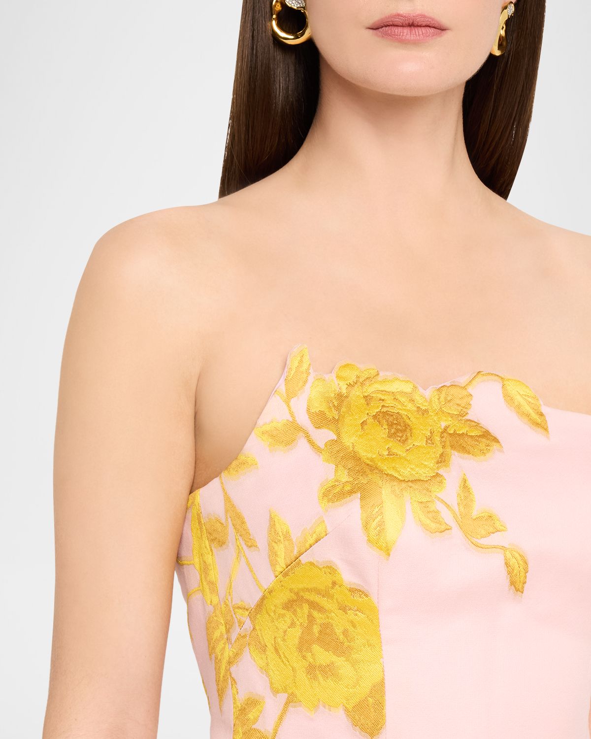 Lela Rose Strapless Rose Fil Coupe Ankle Cocktail Dress | Thumbnail 5 Lela Rose Strapless Rose Fil Coupe Ankle Cocktail Dress | Thumbnail 5